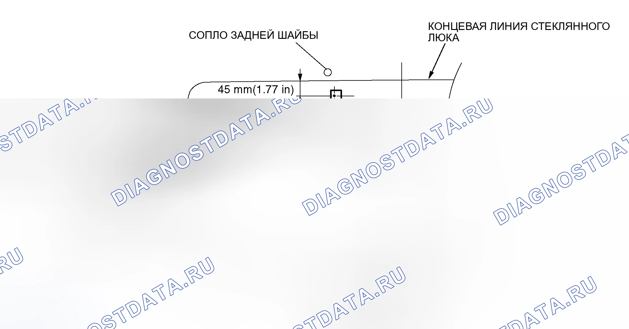 Рис. 60: ПРОВЕРКА ВЫБРОСА ЖИДКОСТИ ЗАДНЕЙ ШАЙБЫ. Mitsubishi Endeavor I