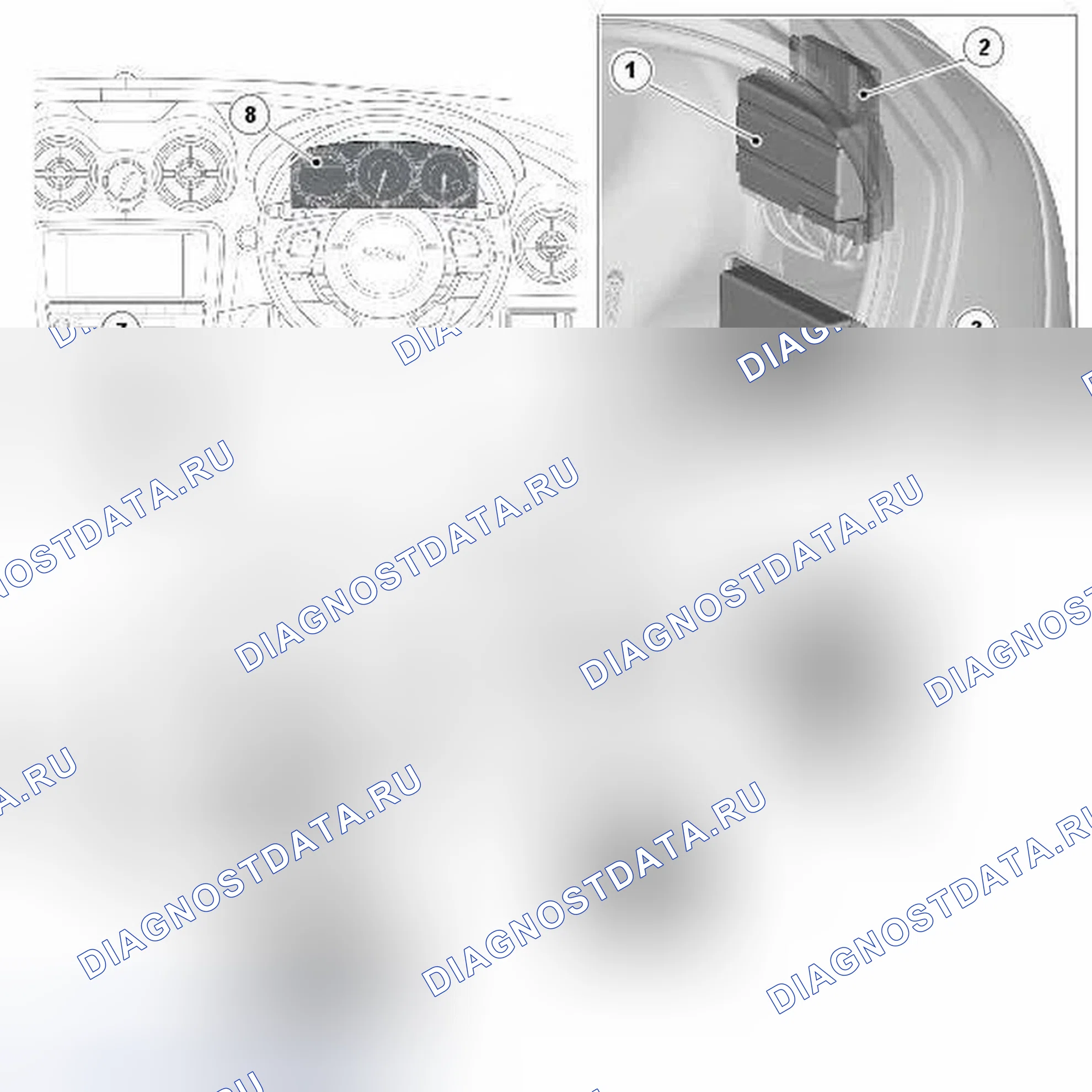Рис. 30: РАСПОЛОЖЕНИЕ КОМПОНЕНТОВ. Jaguar XJ X351