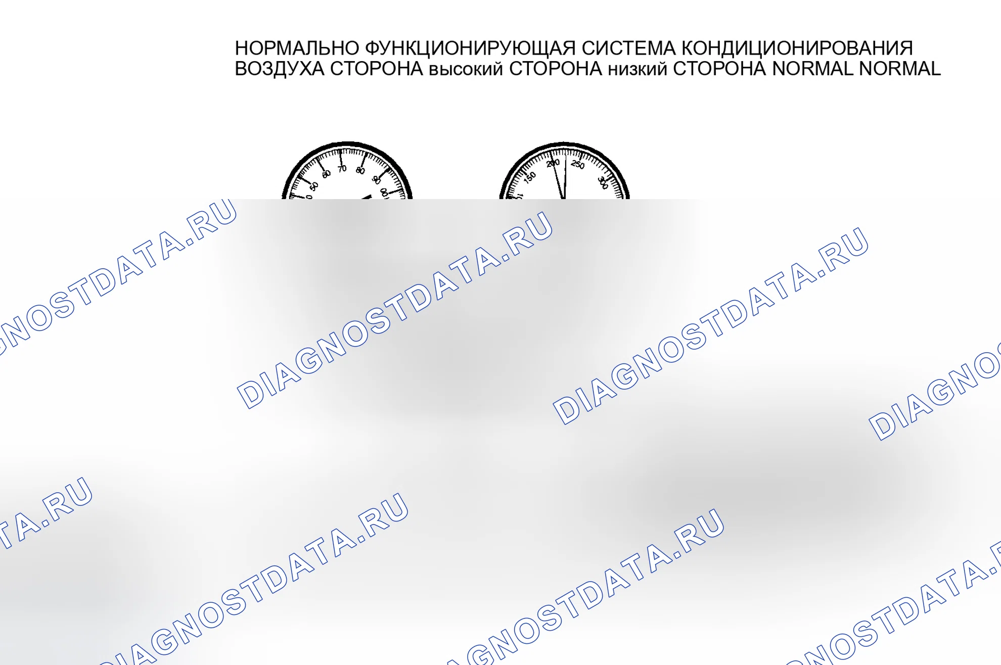 Рис. 54: Нормально функционирующая система хладагент хладагент R-134a A / C. Chrysler Town & Country IV
