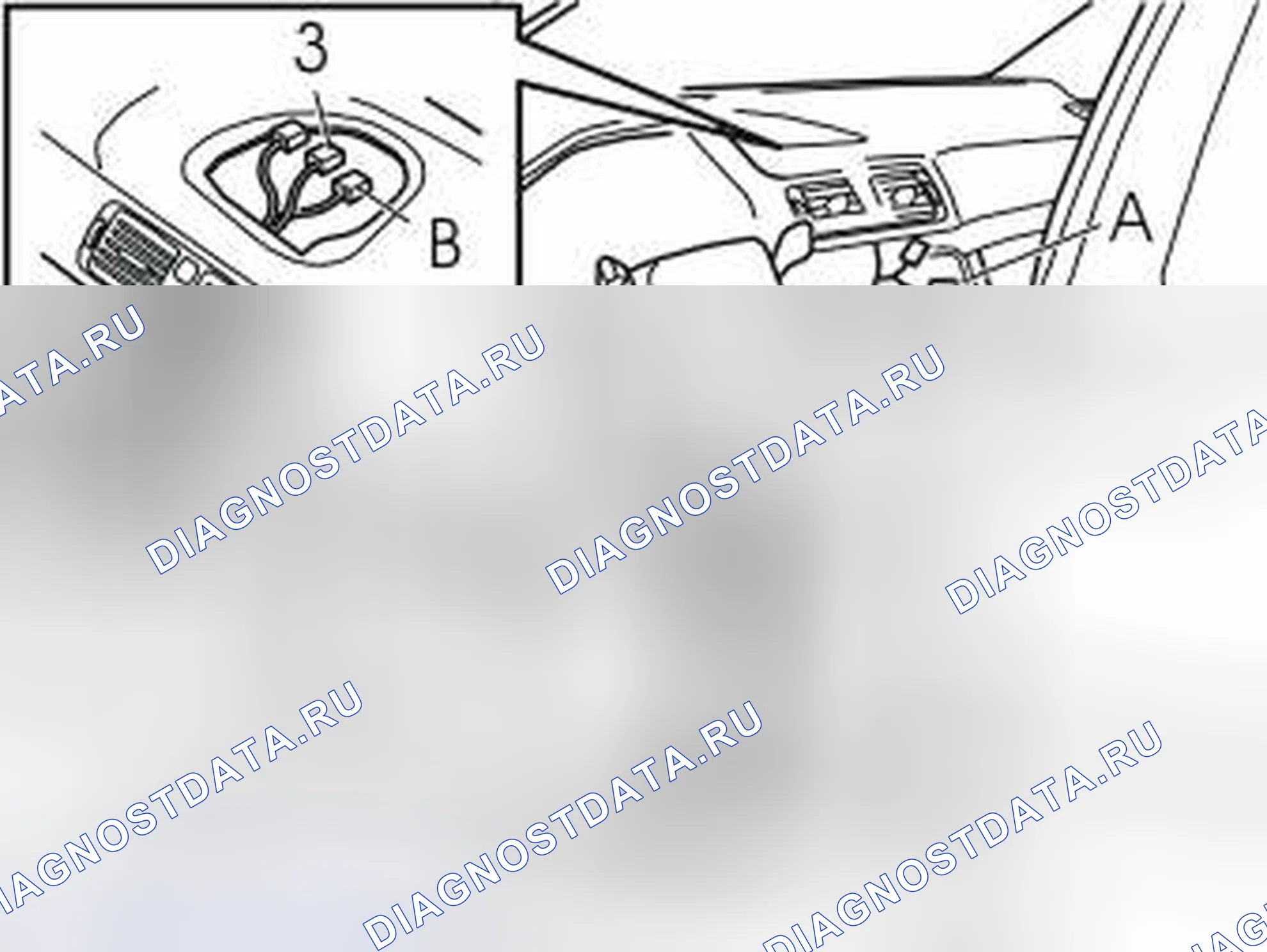 Рис. 737: Прокладка кабеля. Volvo S60 I