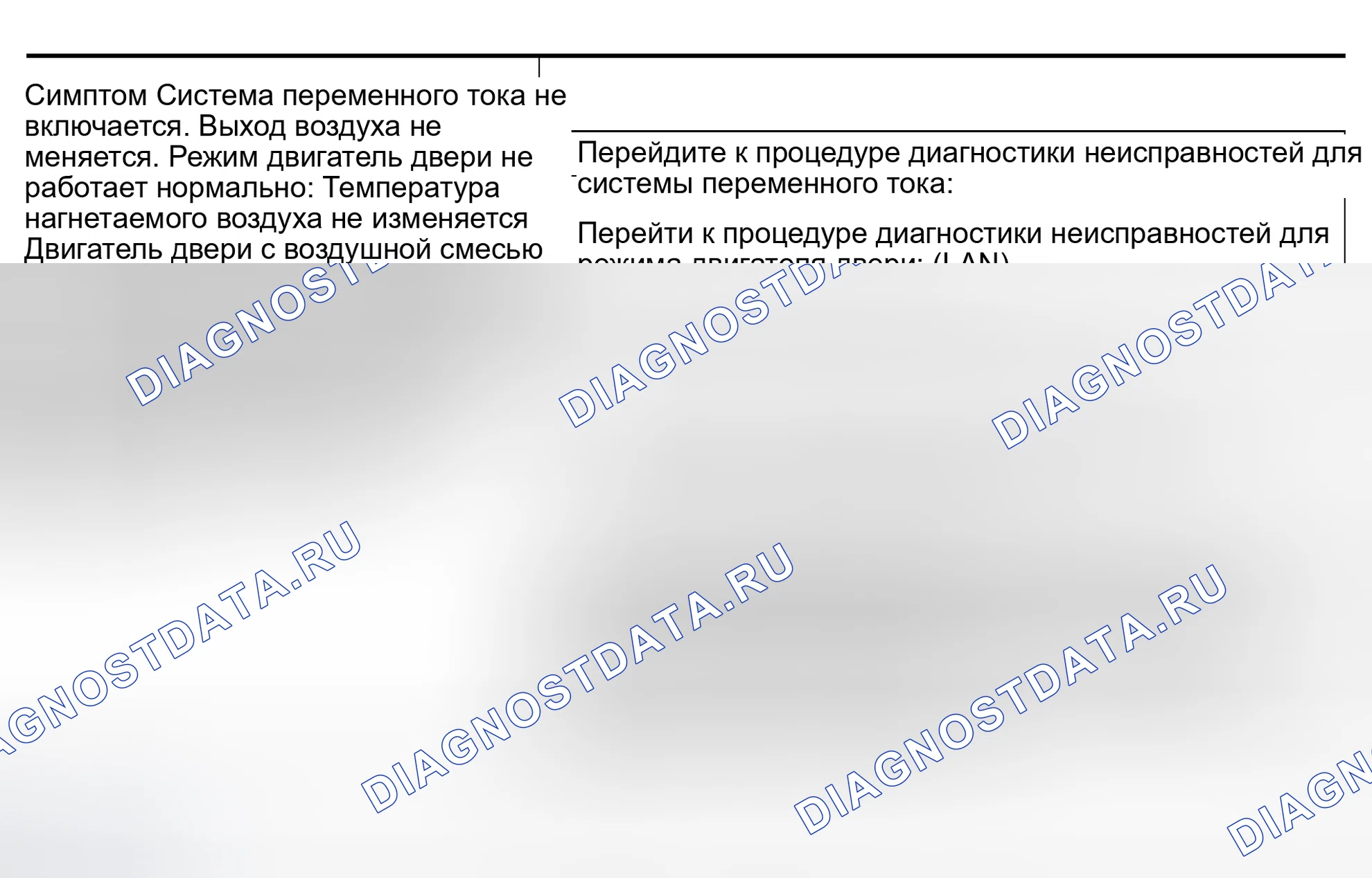 Рис. 7: ТАБЛИЦА СИМПТОМОВ. Nissan Altima L31 рестайлинг