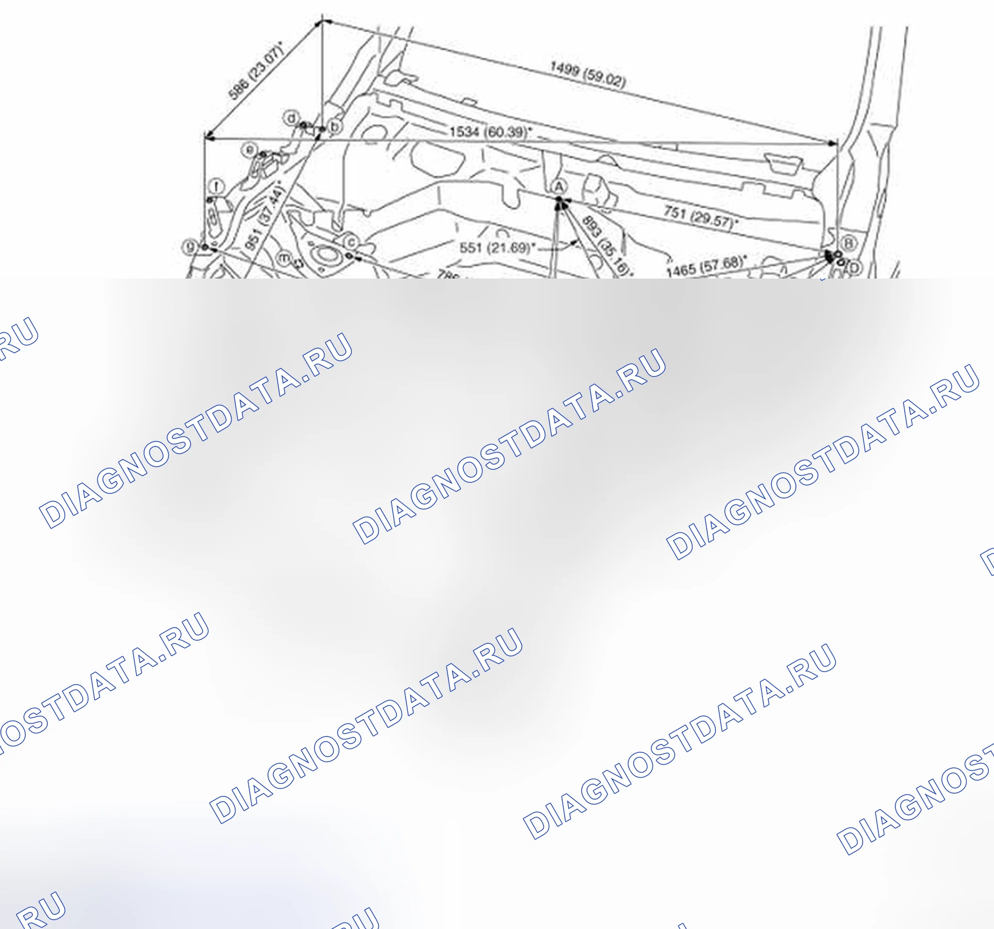 Рис. 266: ИЗМЕРЕНИЕ. Infiniti EX37 I