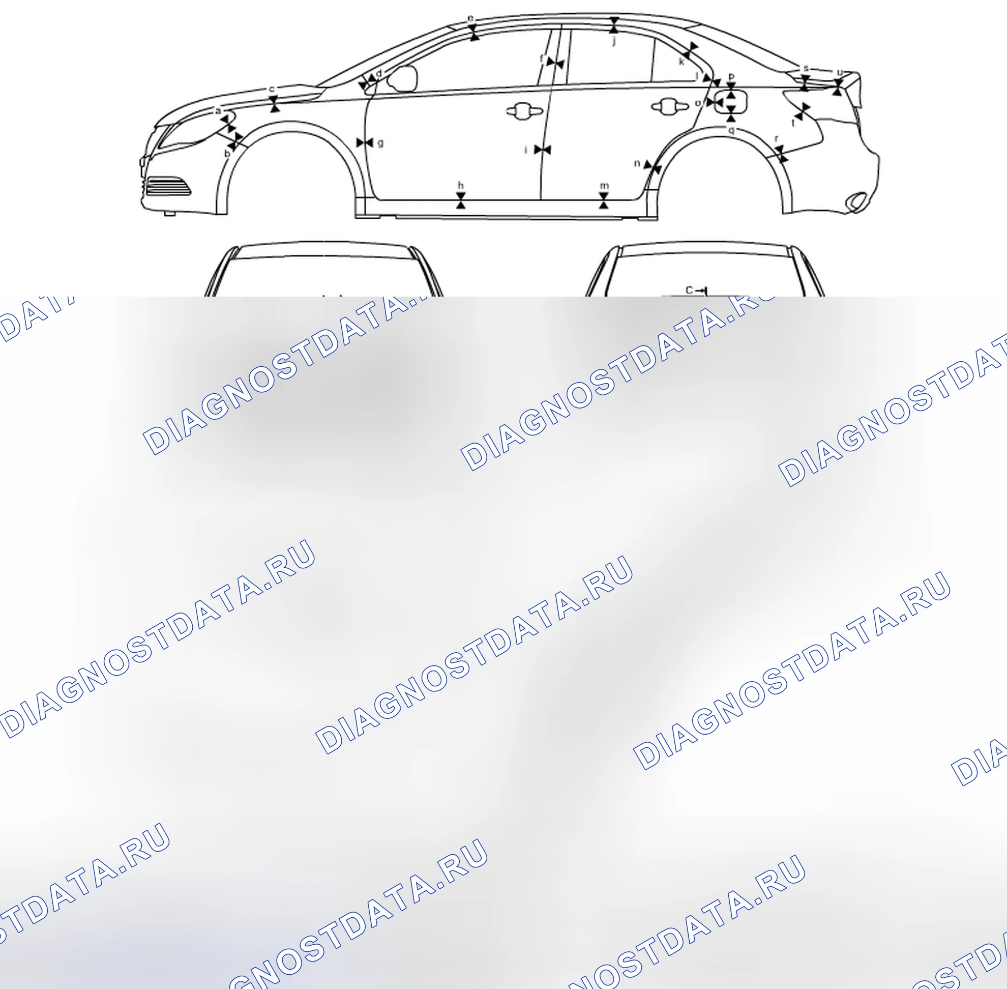 Рис. 201: Зазор между панелями. Suzuki Kizashi I