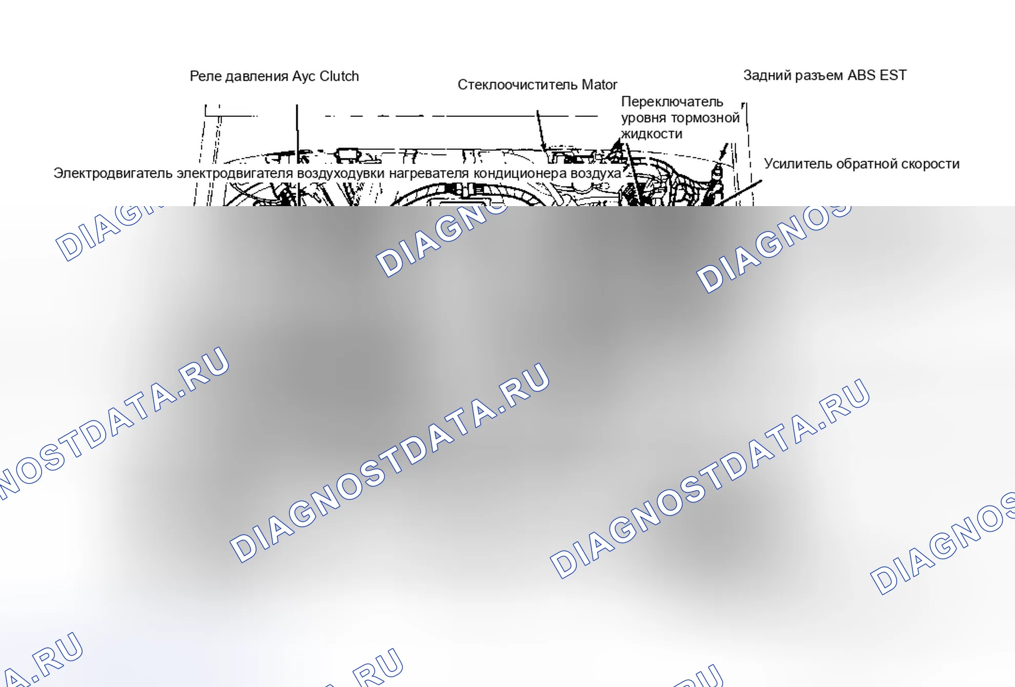 Рис. 3: Расположение компонентов (3 из 9). Ford Cab & Chassis F350 