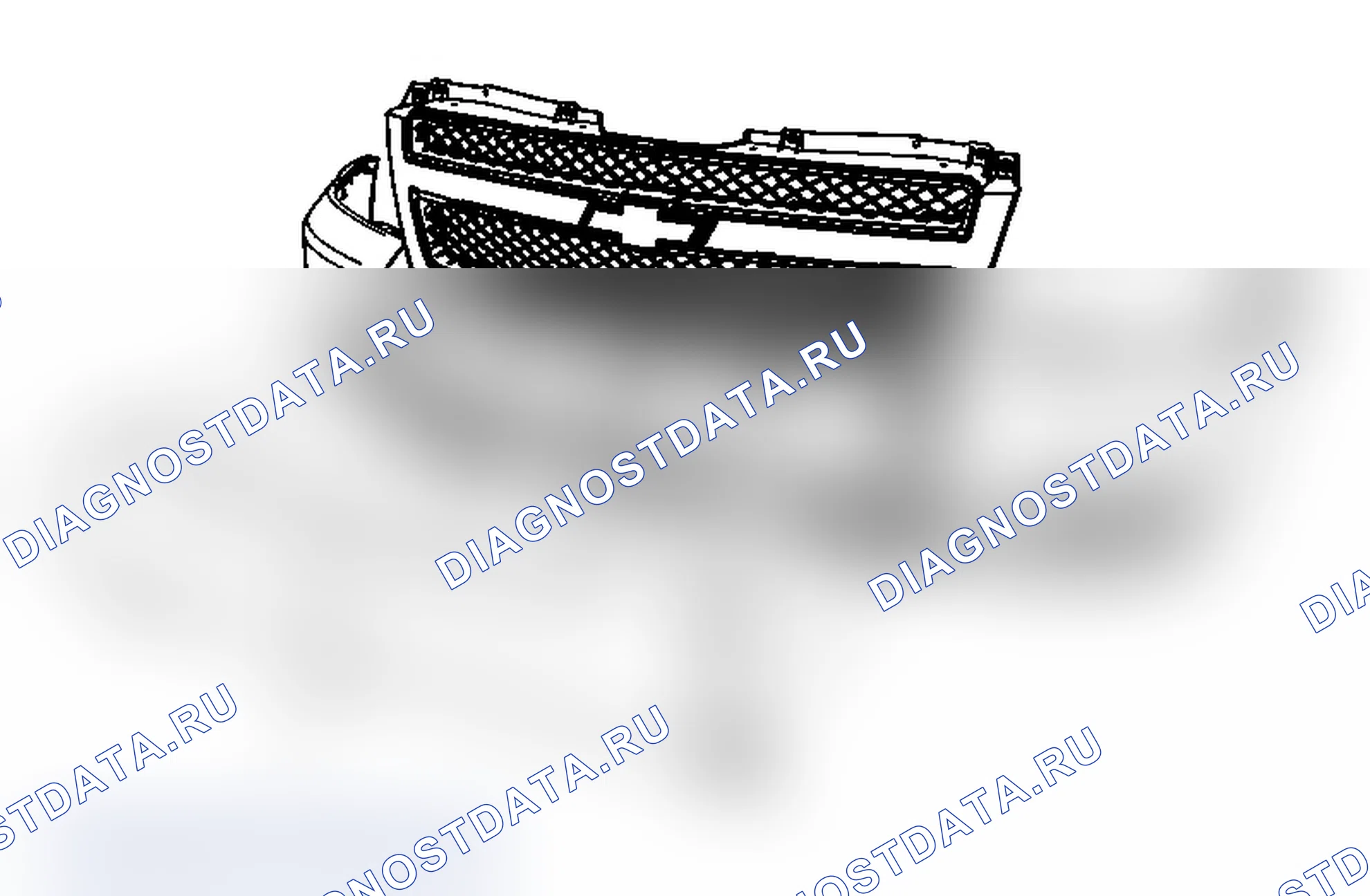 Рис. 59: Замена нижней панели переднего бампера (Z71). Chevrolet Suburban K2500 GMT900