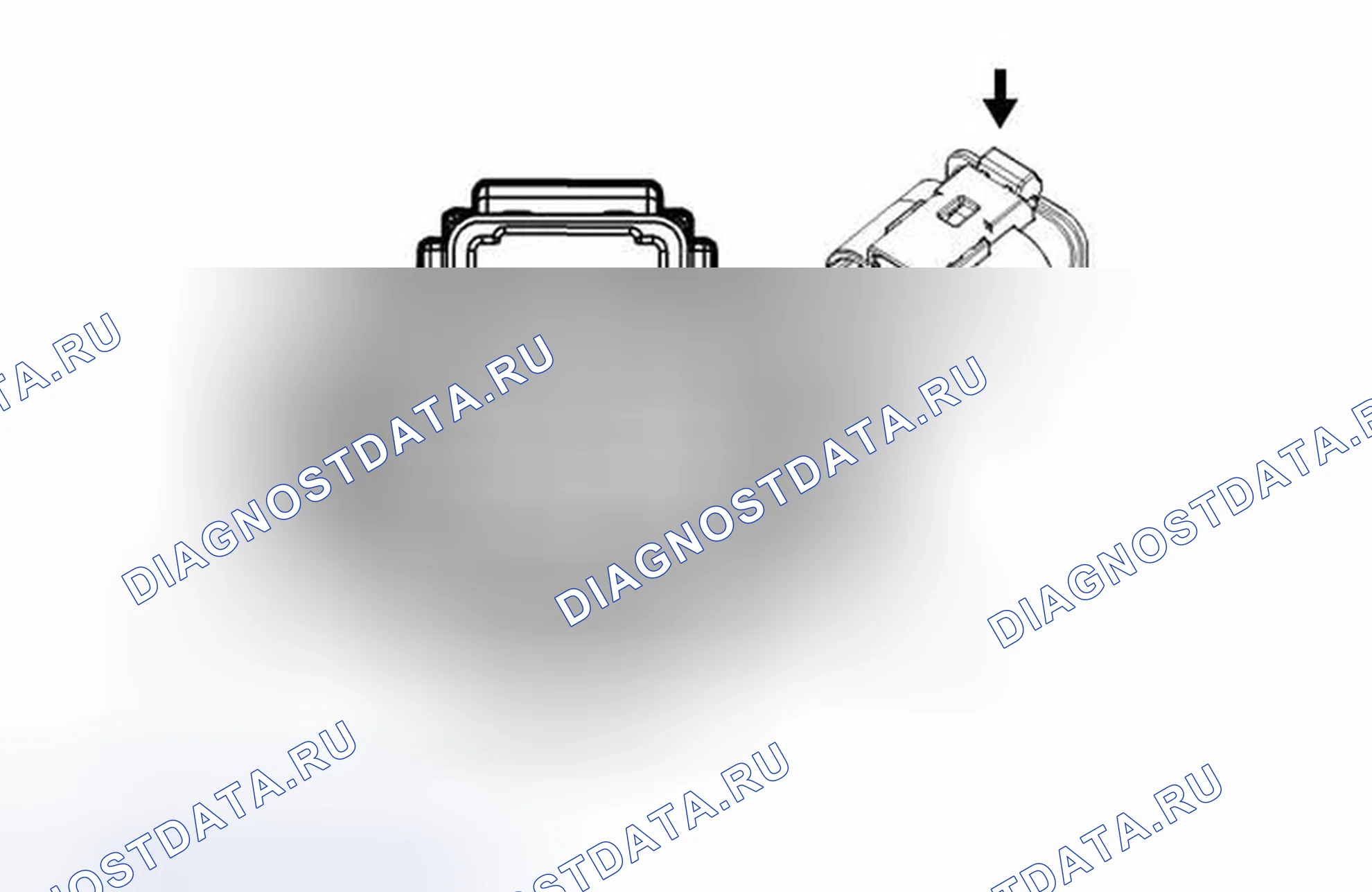 Рис. 319: B52B Датчик нагретого кислорода 2 Вид с торца разъема (Lkw или LTG). Chevrolet Malibu VIII рестайлинг