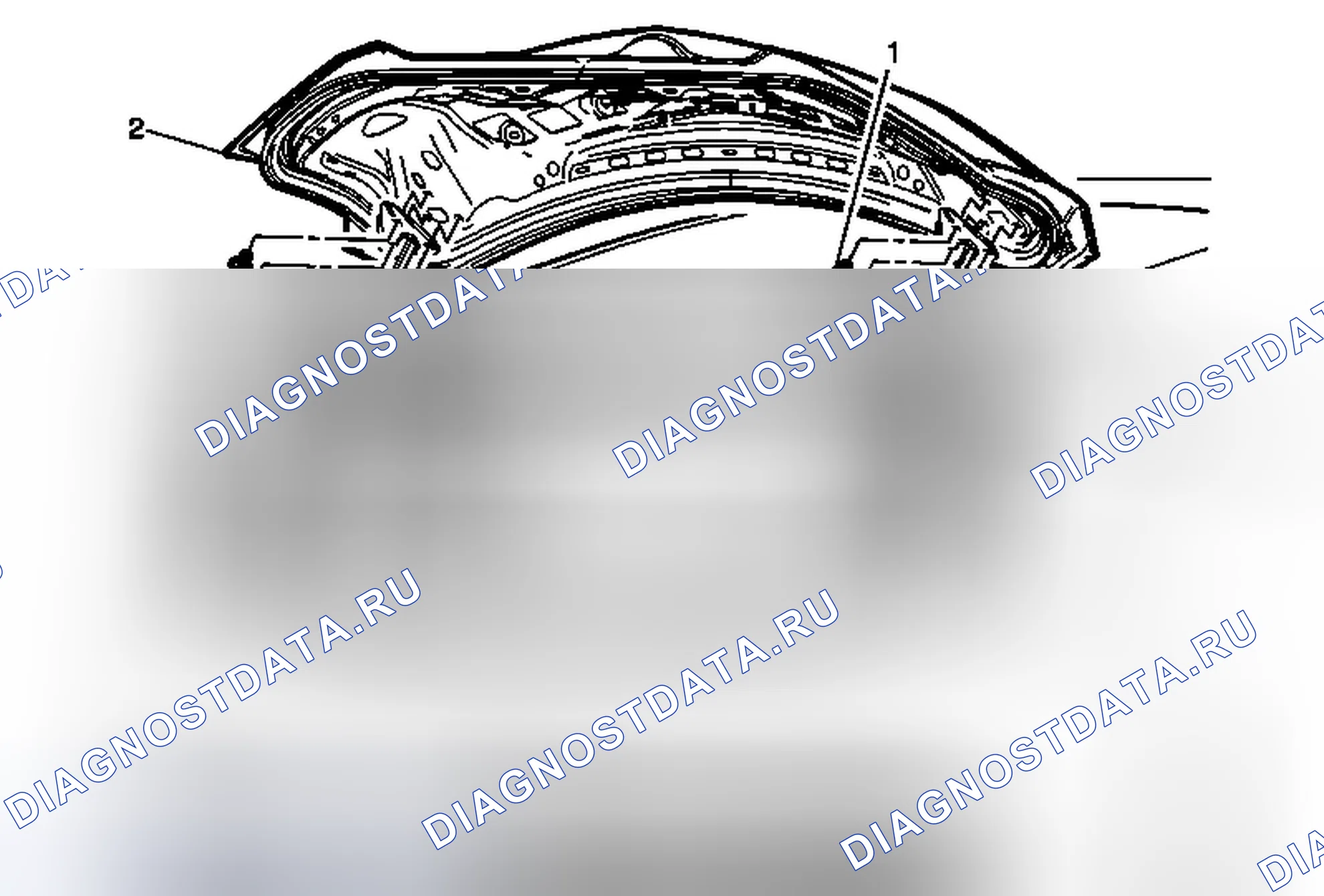 Рис. 32: Замена крышки заднего отсека. Cadillac ELR I