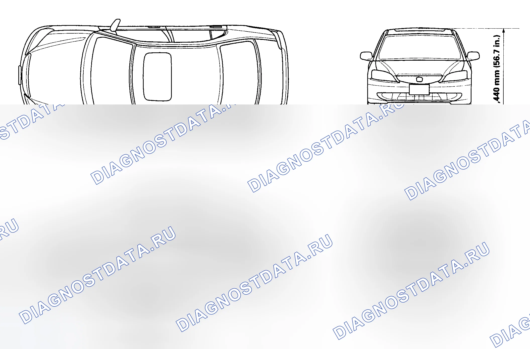 Рис. 55: Характеристики кузова. Honda Civic VII рестайлинг