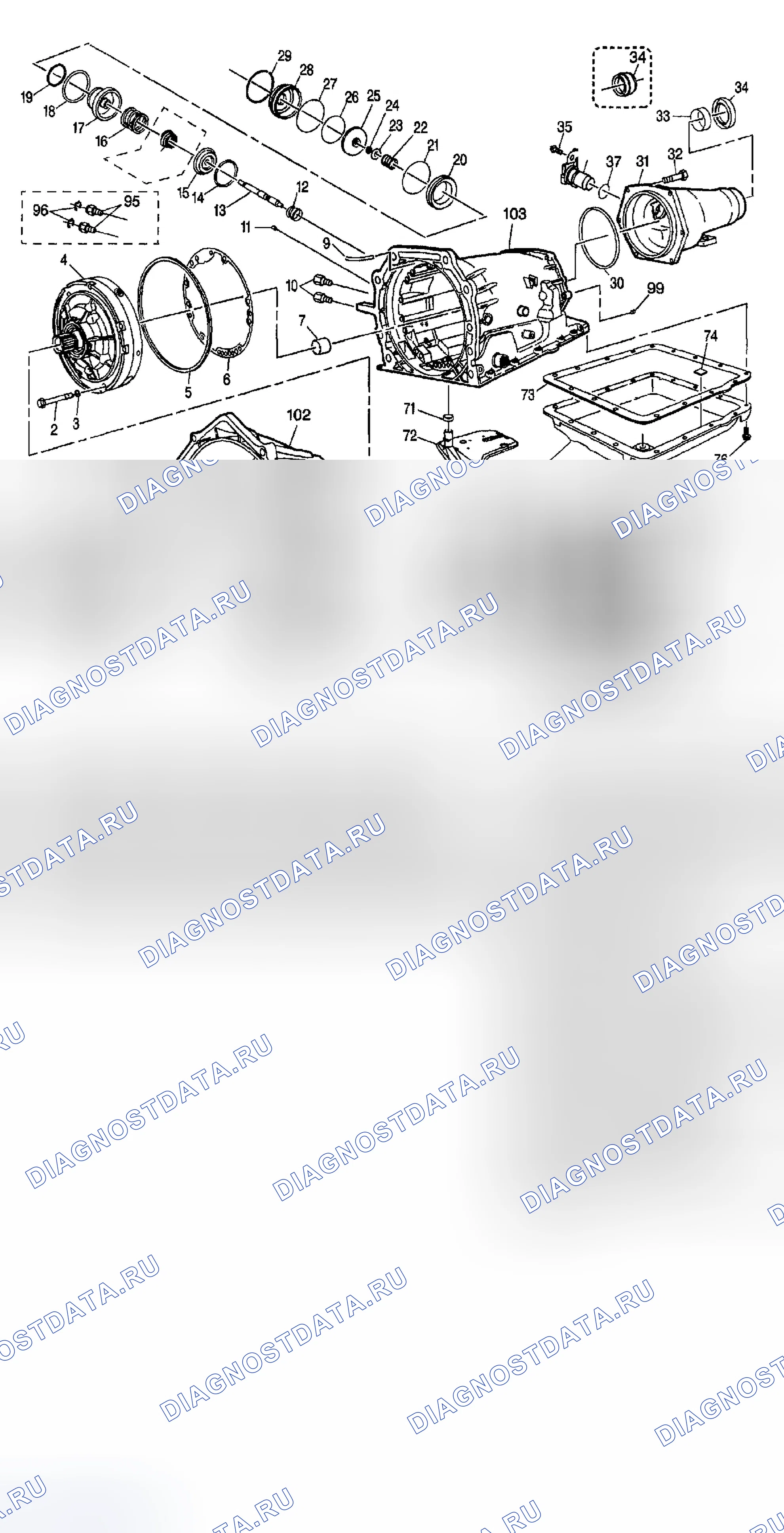 Рис. 556: Разобранные виды. Chevrolet Silverado 1500 HD 