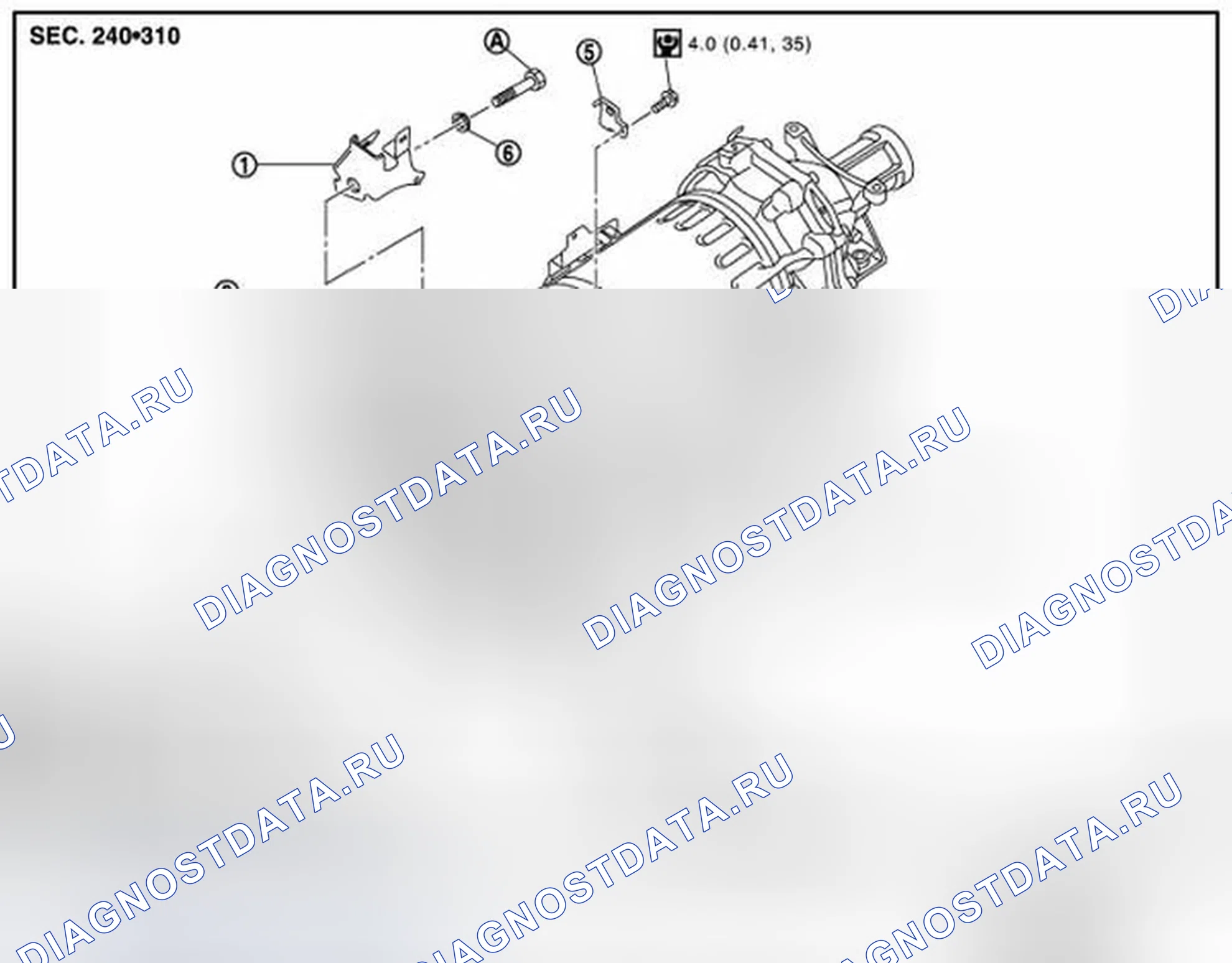 Рис. 59: VK56VD (2WD): Разнесенный вид. Infiniti M37 IV