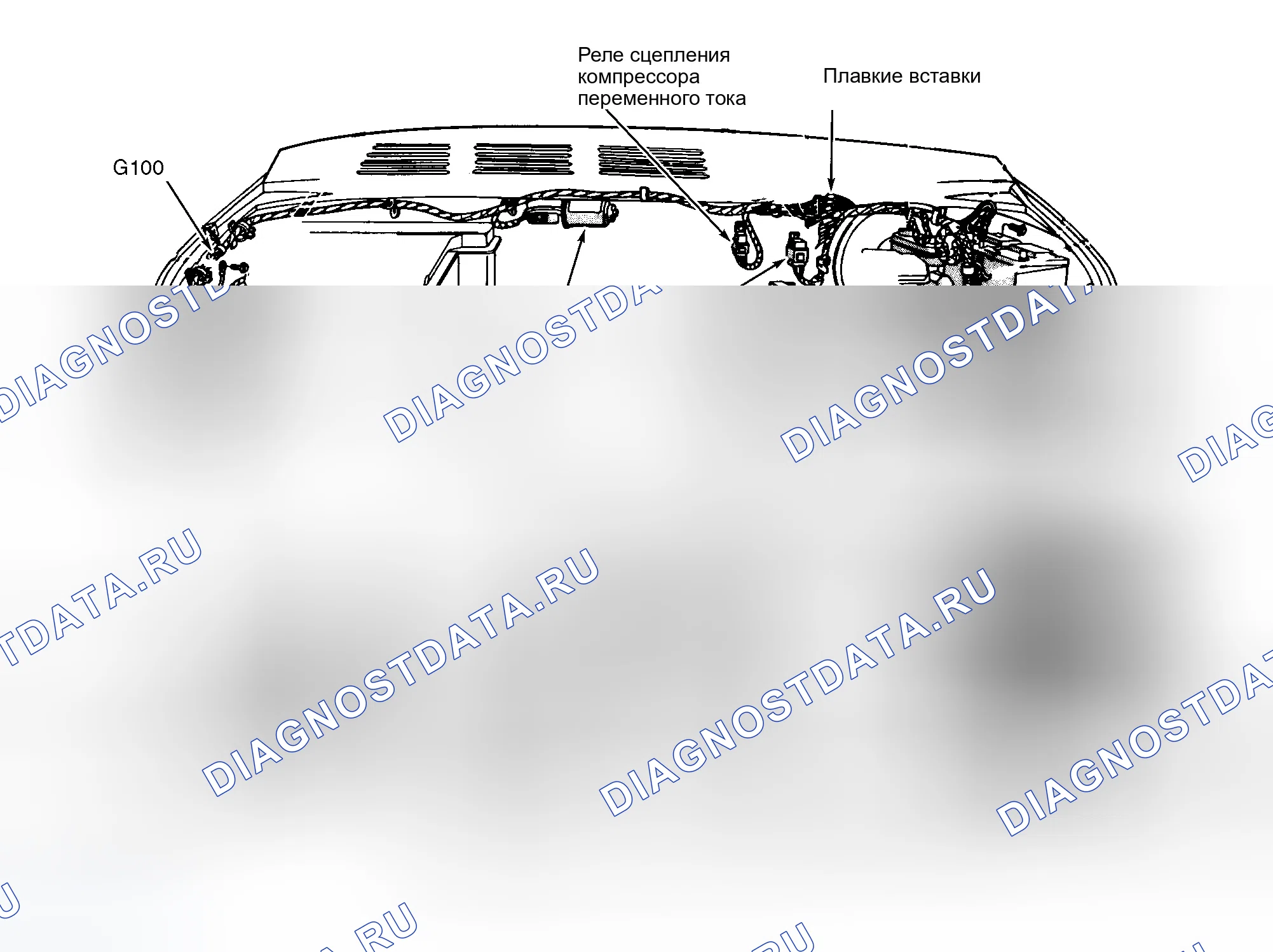 Рис. 15: Моторный отсек. Dodge Ram Van B3500 B pre