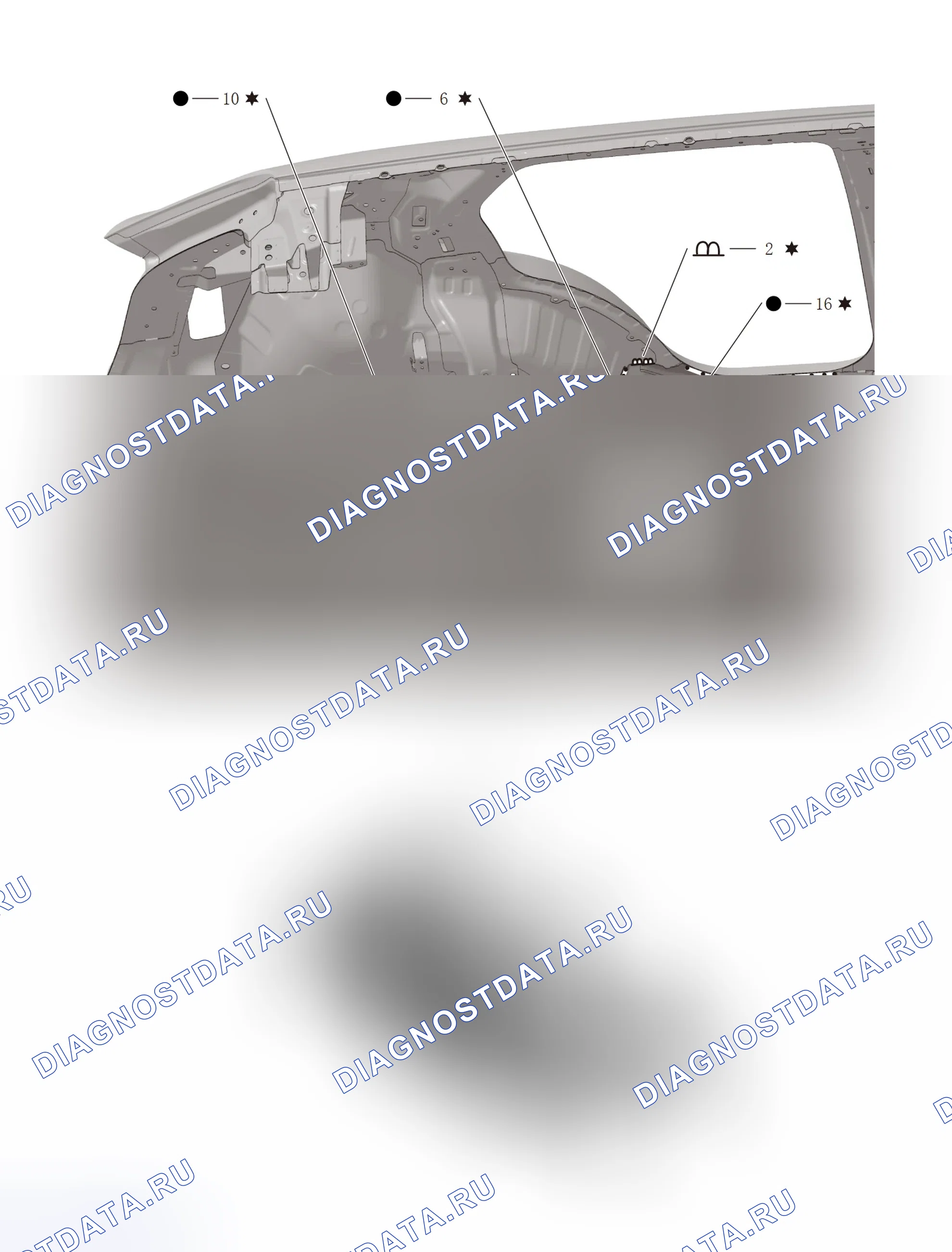 Узел заднего пола — Wey Vv6. Wey VV6 I