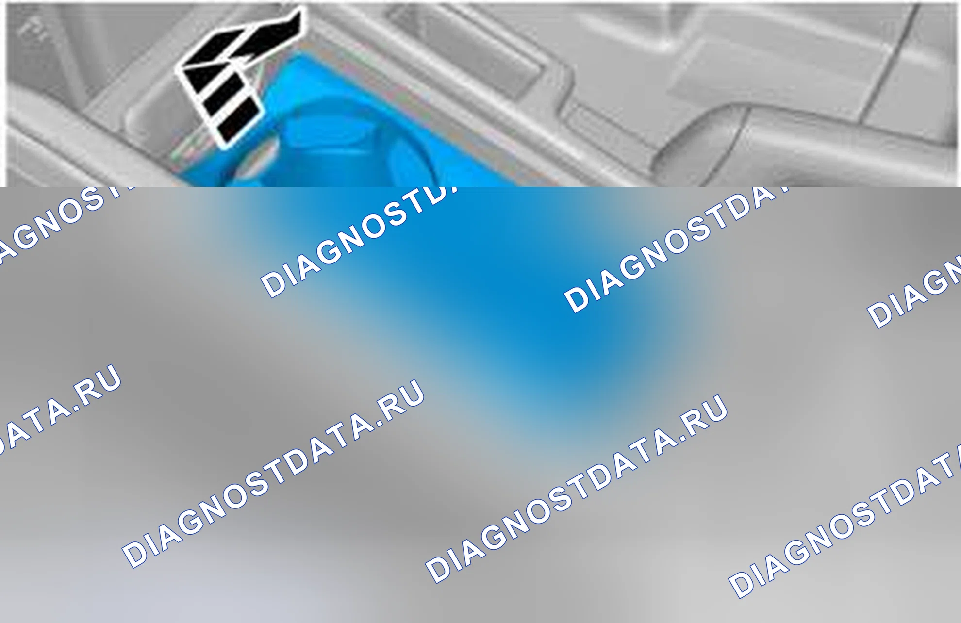 Рис. 249: ДЕРЖАТЕЛЬ СТАКАНА НАПОЛЬНОЙ КОНСОЛИ. Volvo V50 I рестайлинг