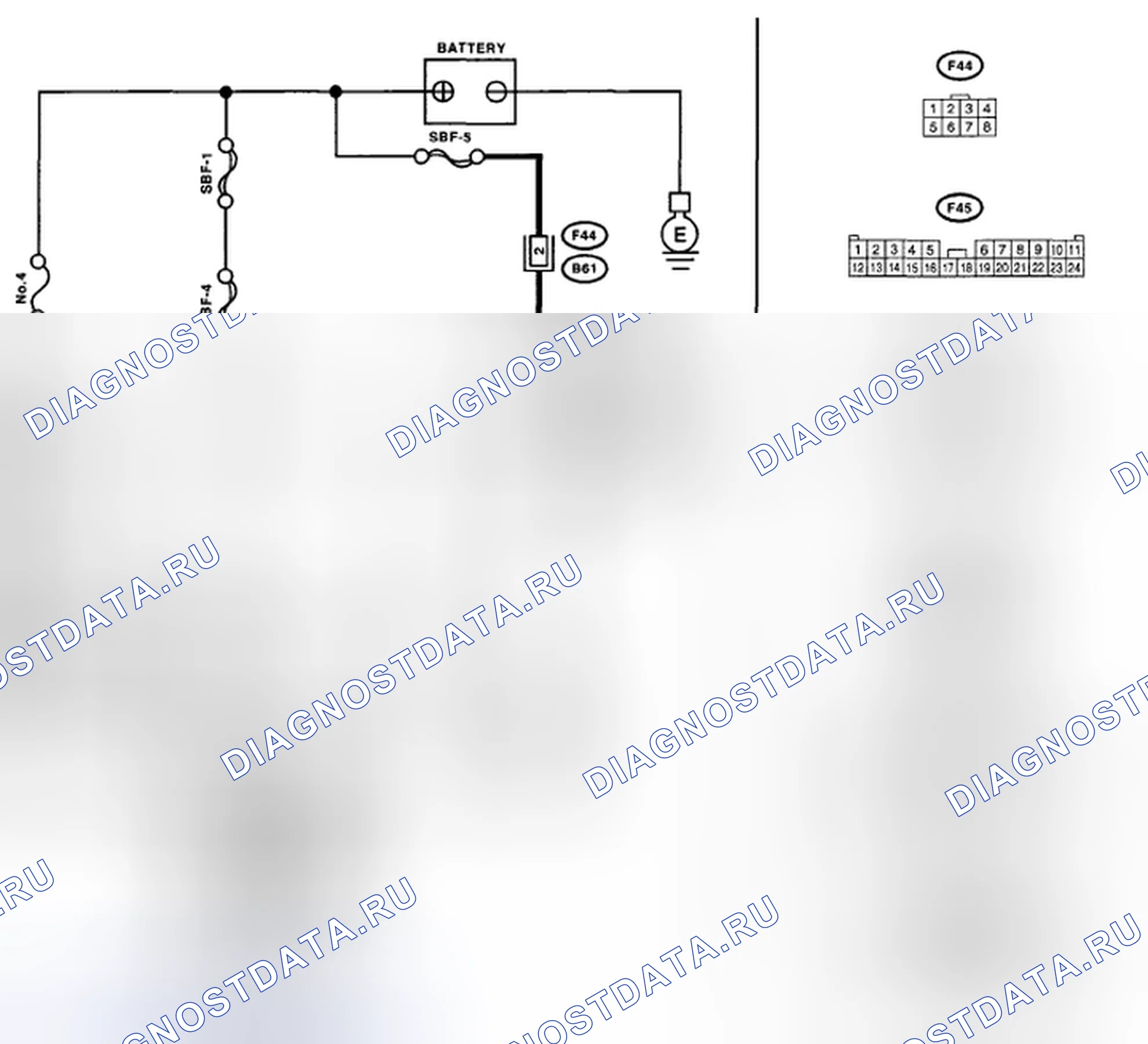 Рис. 427: ПРОВЕРКА ПИТАНИЯ И ЗАЗЕМЛЕНИЯ. Subaru Impreza GD/GC/GG рестайлинг 2