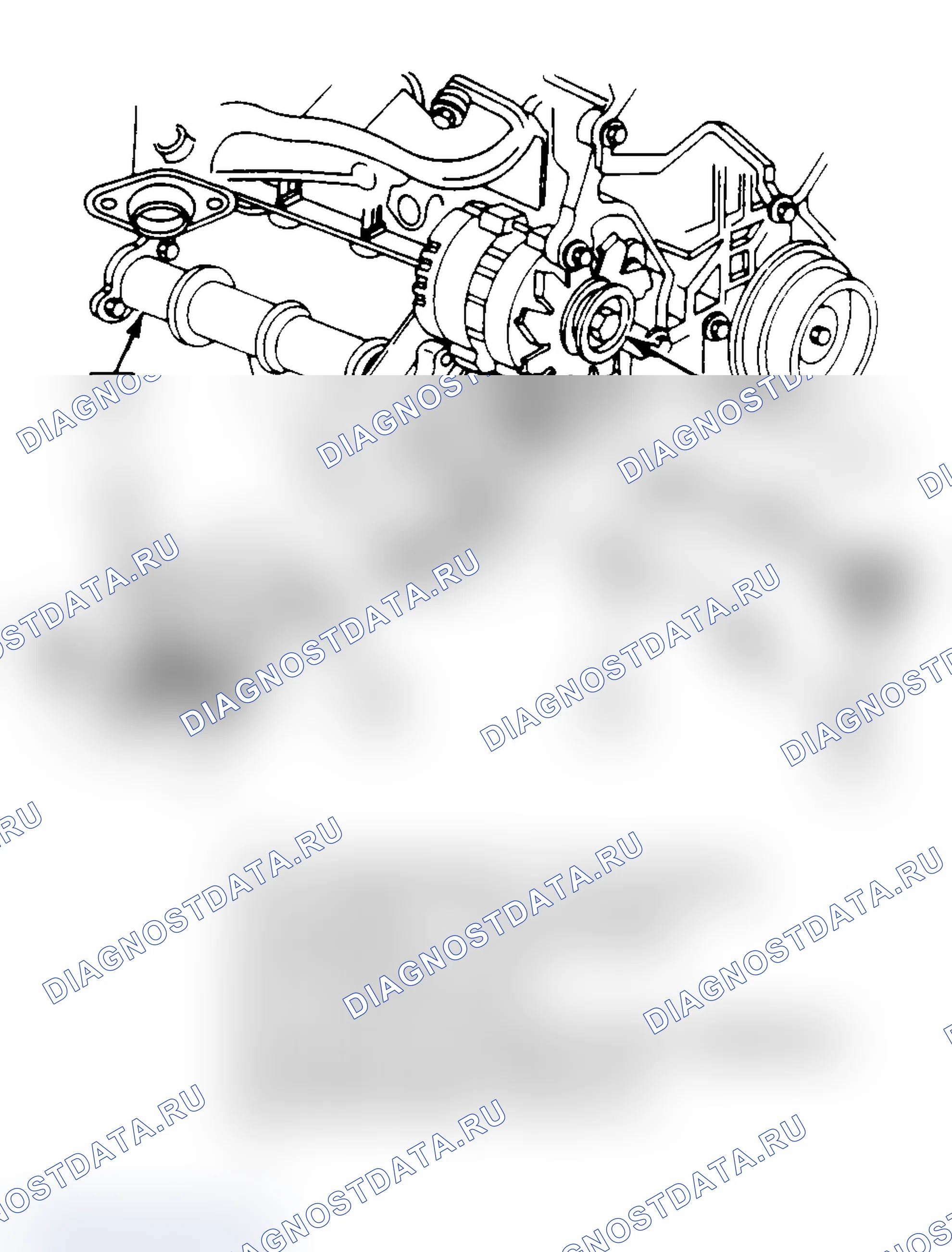 Рис. 5: Экраны генератора переменного тока (3.4L АКПП и МКПП). Pontiac Sunbird III