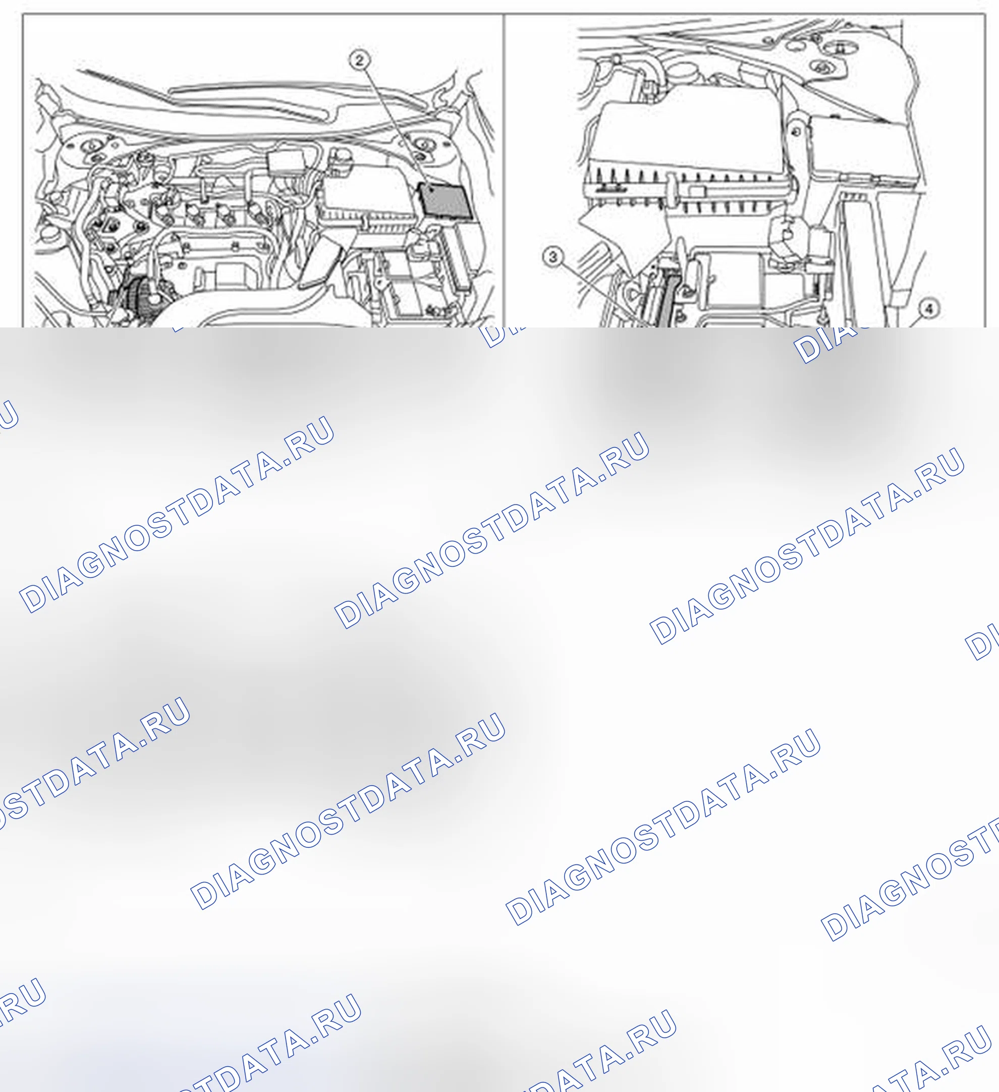 Рис. 13: QR25DE: расположение компонентов. Nissan Altima L33