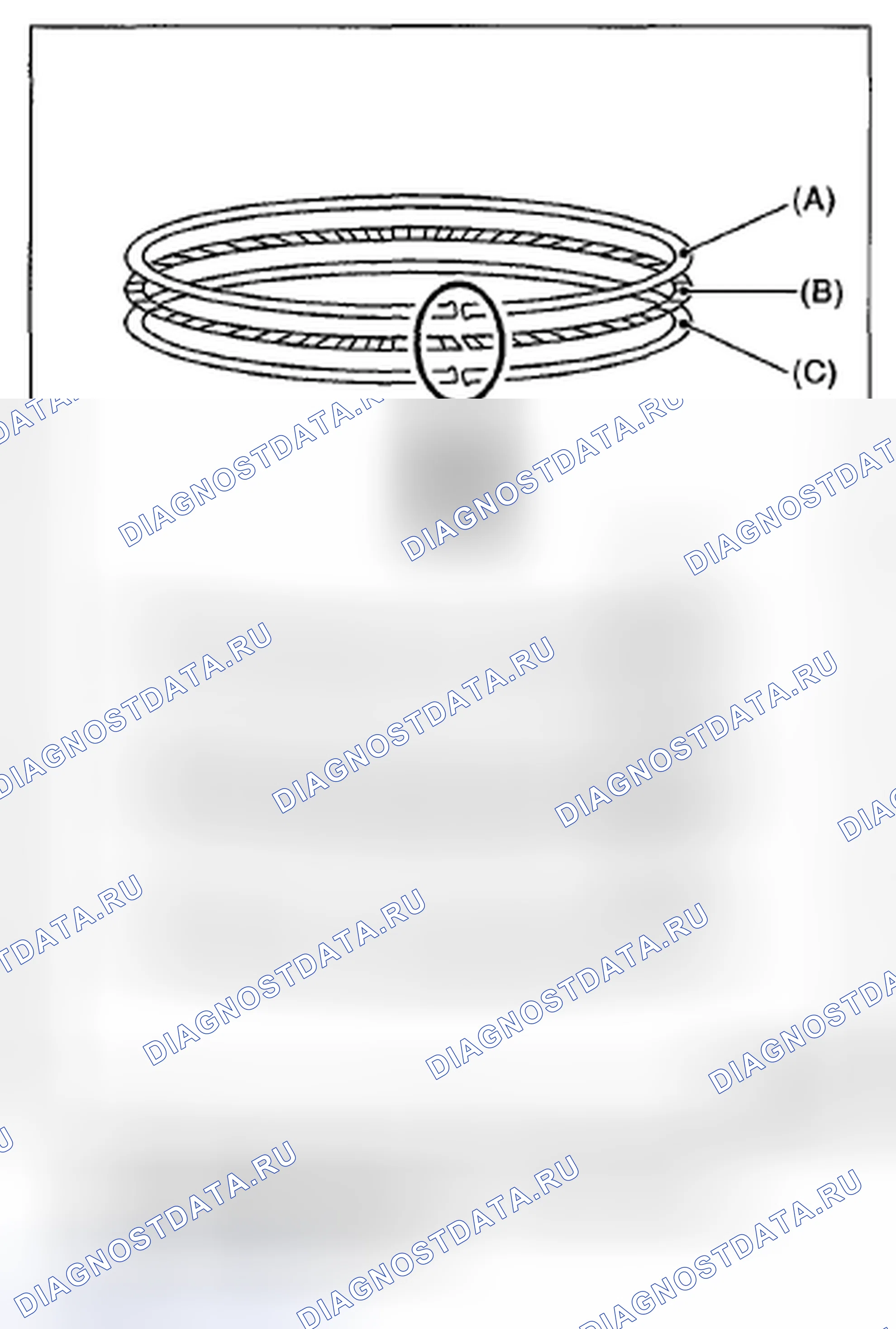 Рис. 202: ПОРШНЕВОЕ КОЛЬЦО. Subaru Outback BR