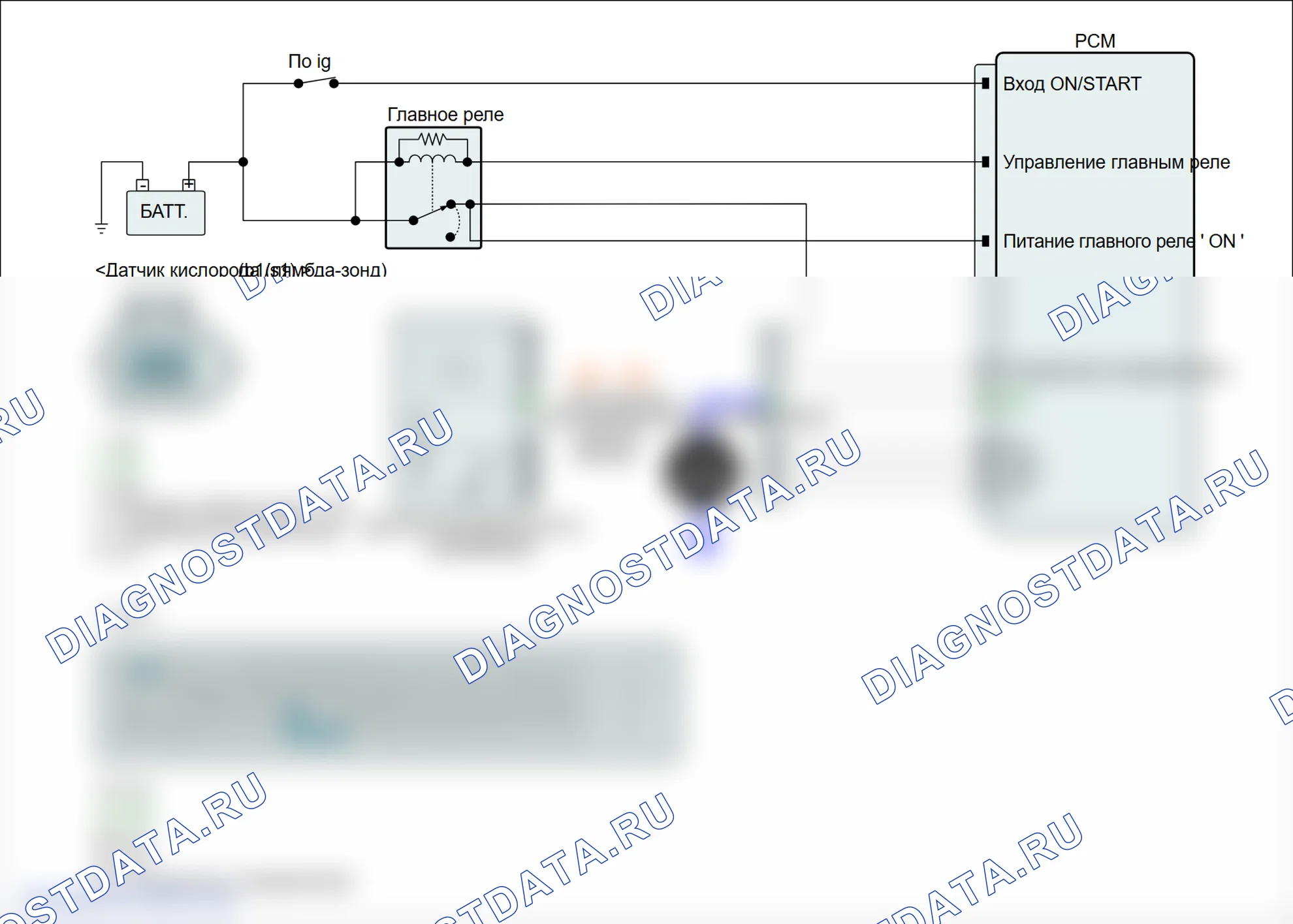 P2243: O2 цепь опорного напряжения датчика/разомкнута (банк 1 датчик 1). Hyundai Santa Fe CM