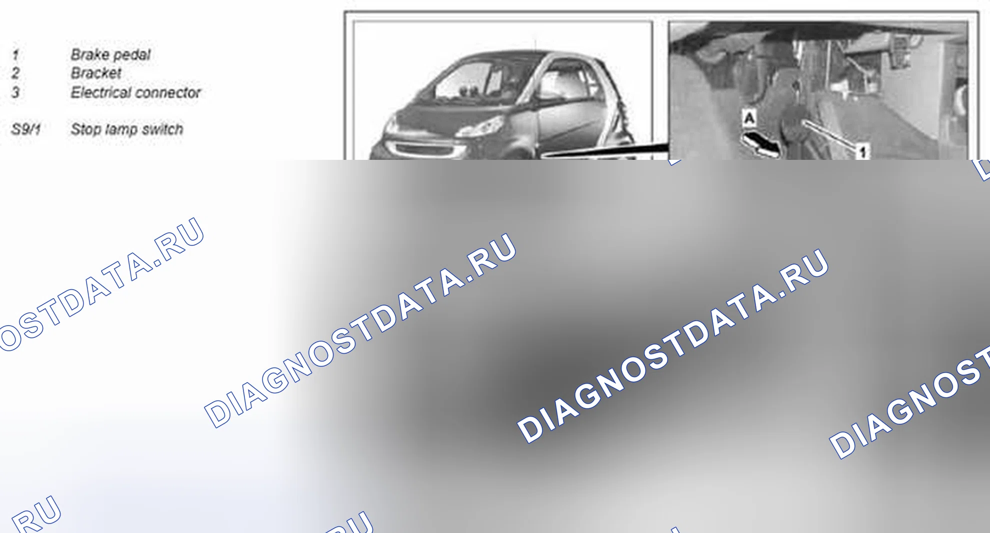 Рис. 200: Снятие / установка механического выключателя стоп-сигнала - AR42.10-P-0040MCC. Kia Soul I