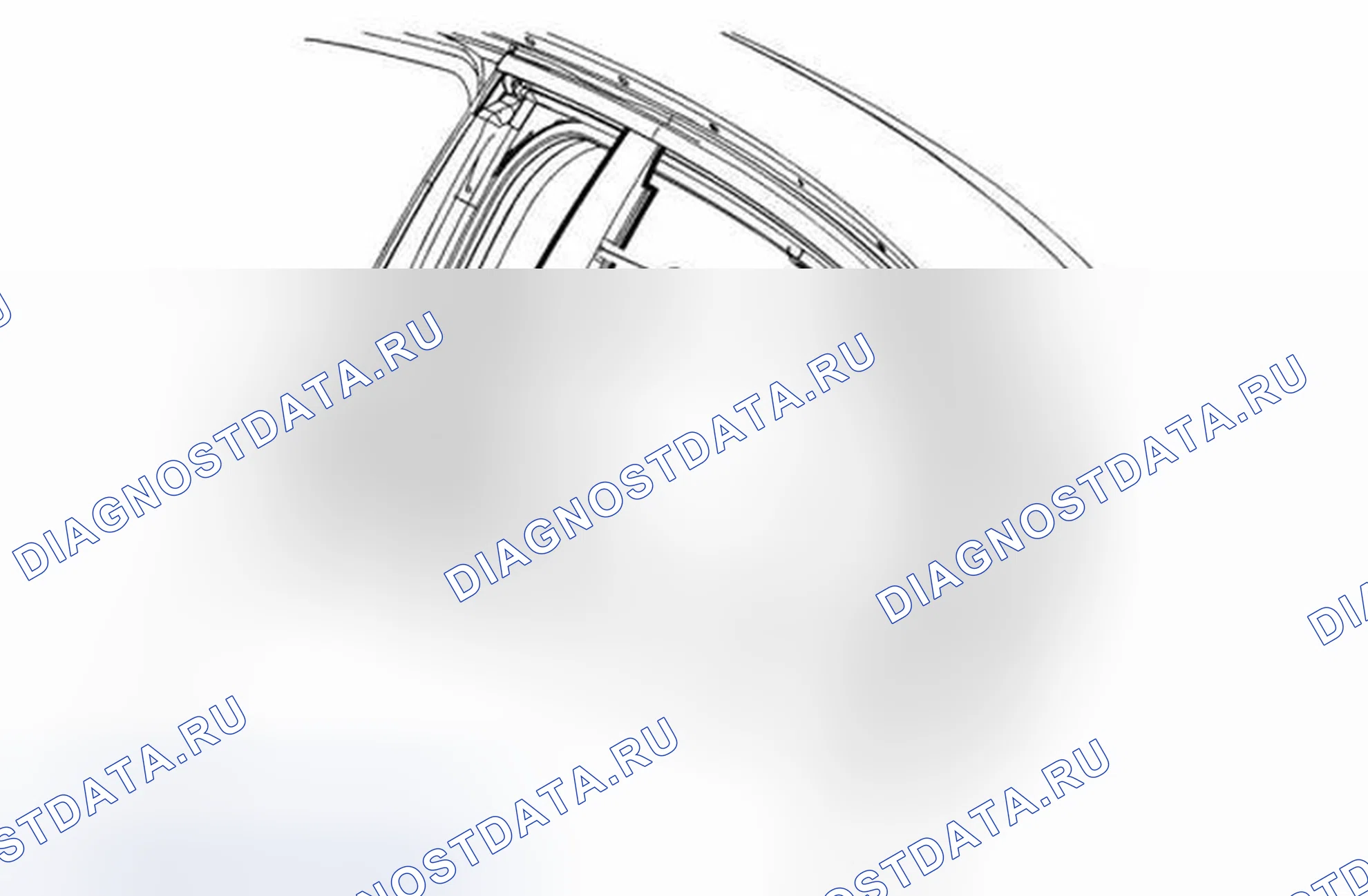 Рис. 9: Замена передней аппликации рамы окна задней стороны двери. Buick LaCrosse II рестайлинг