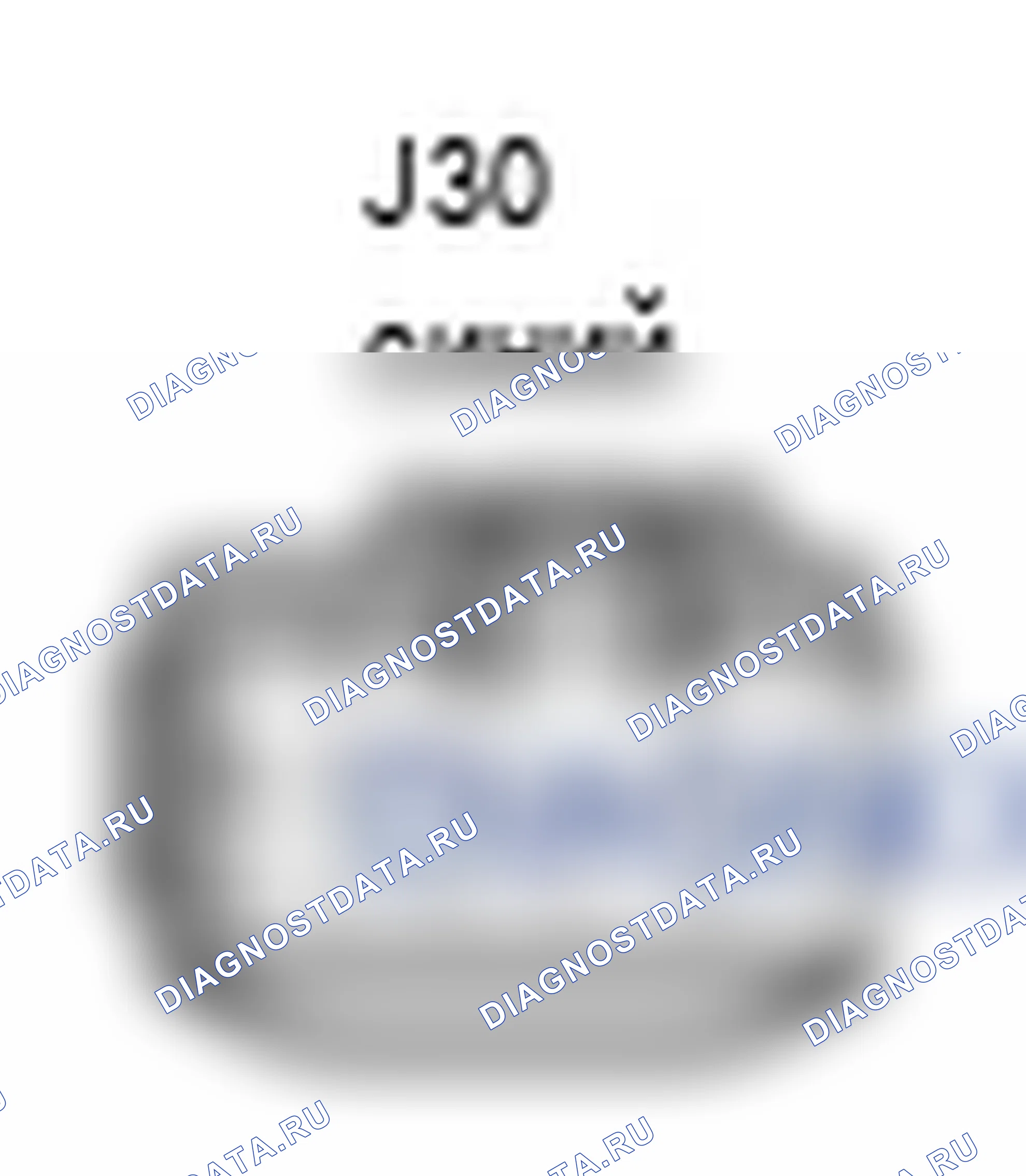Рис. 288: Вид с торца разъема поворотного сигнального устройства в сборе (J30). Lexus IS F I