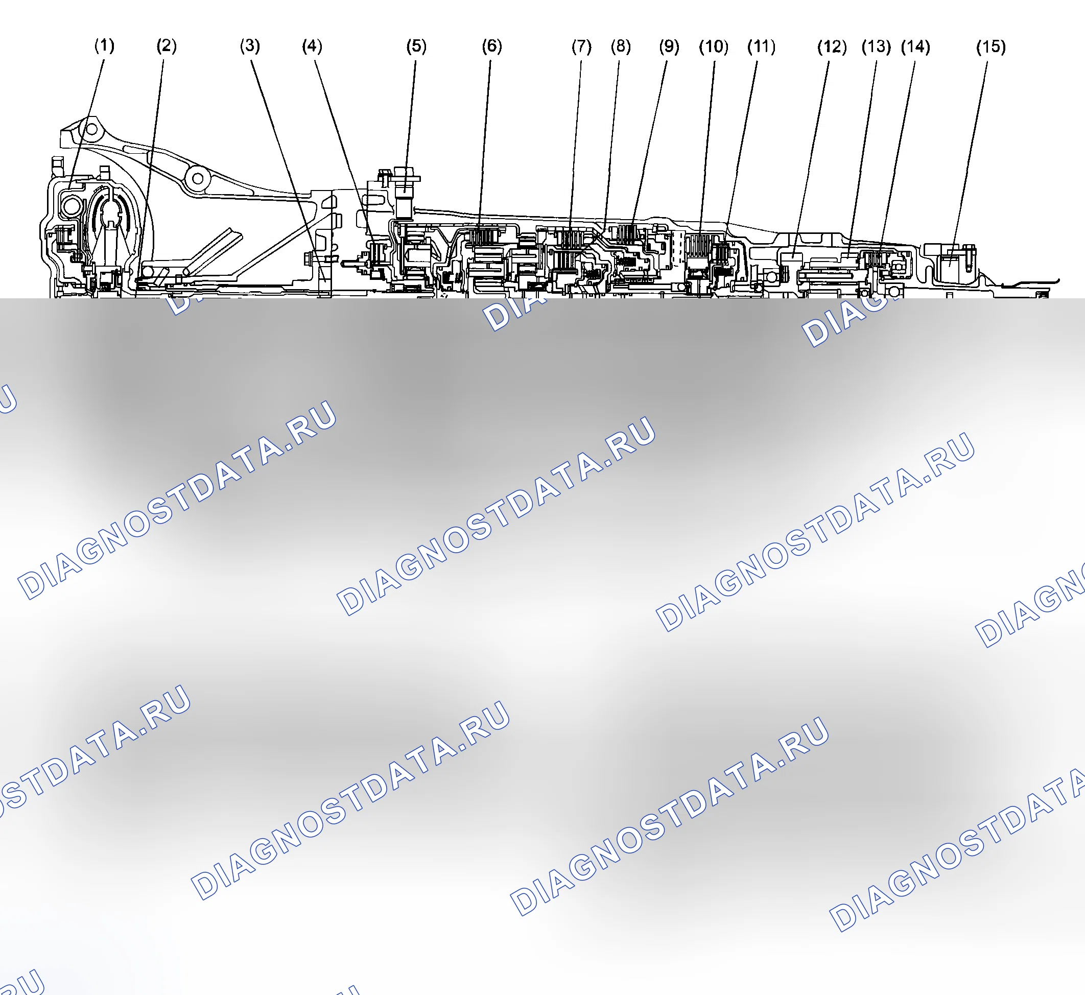 Рис. 59: Поперечное сечение. Subaru Legacy BL/BP рестайлинг