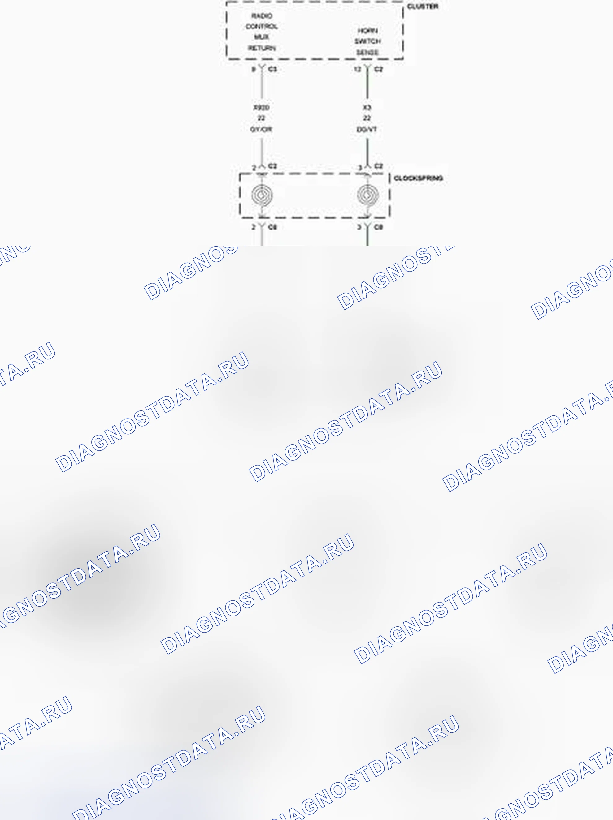 Рис. 48: B2339-звуковой сигнал выключатель STUCK - WITHOUT EVIC. RAM Cab & Chassis 3500 HD I