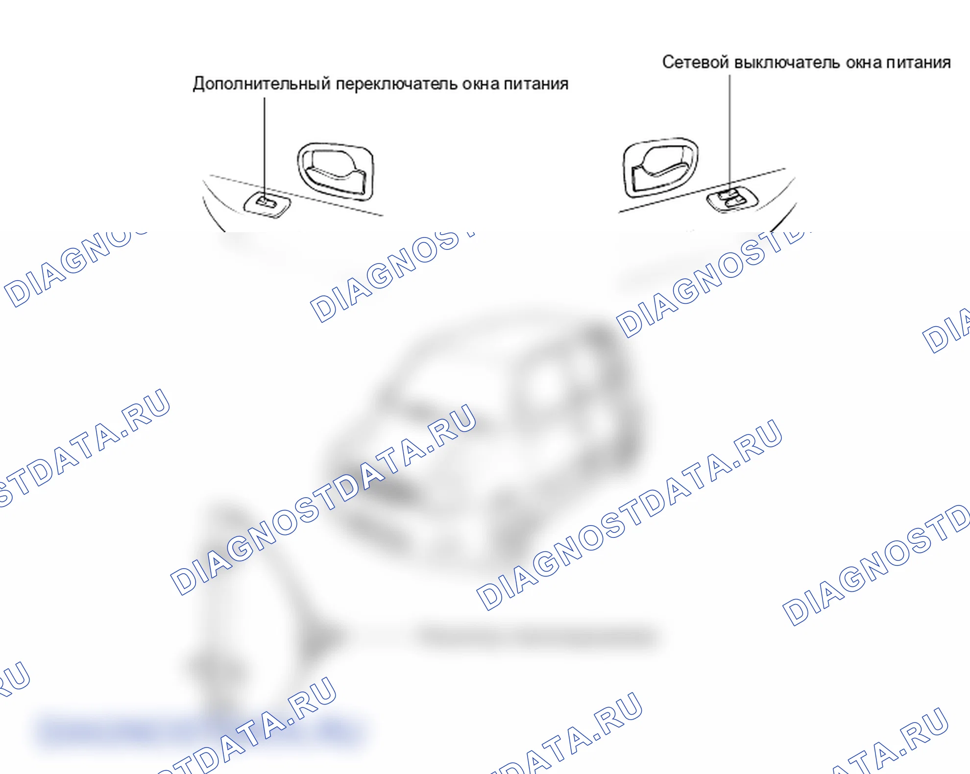 Расположение деталей электродвигателя стеклоподъемника. Hyundai Atos MX