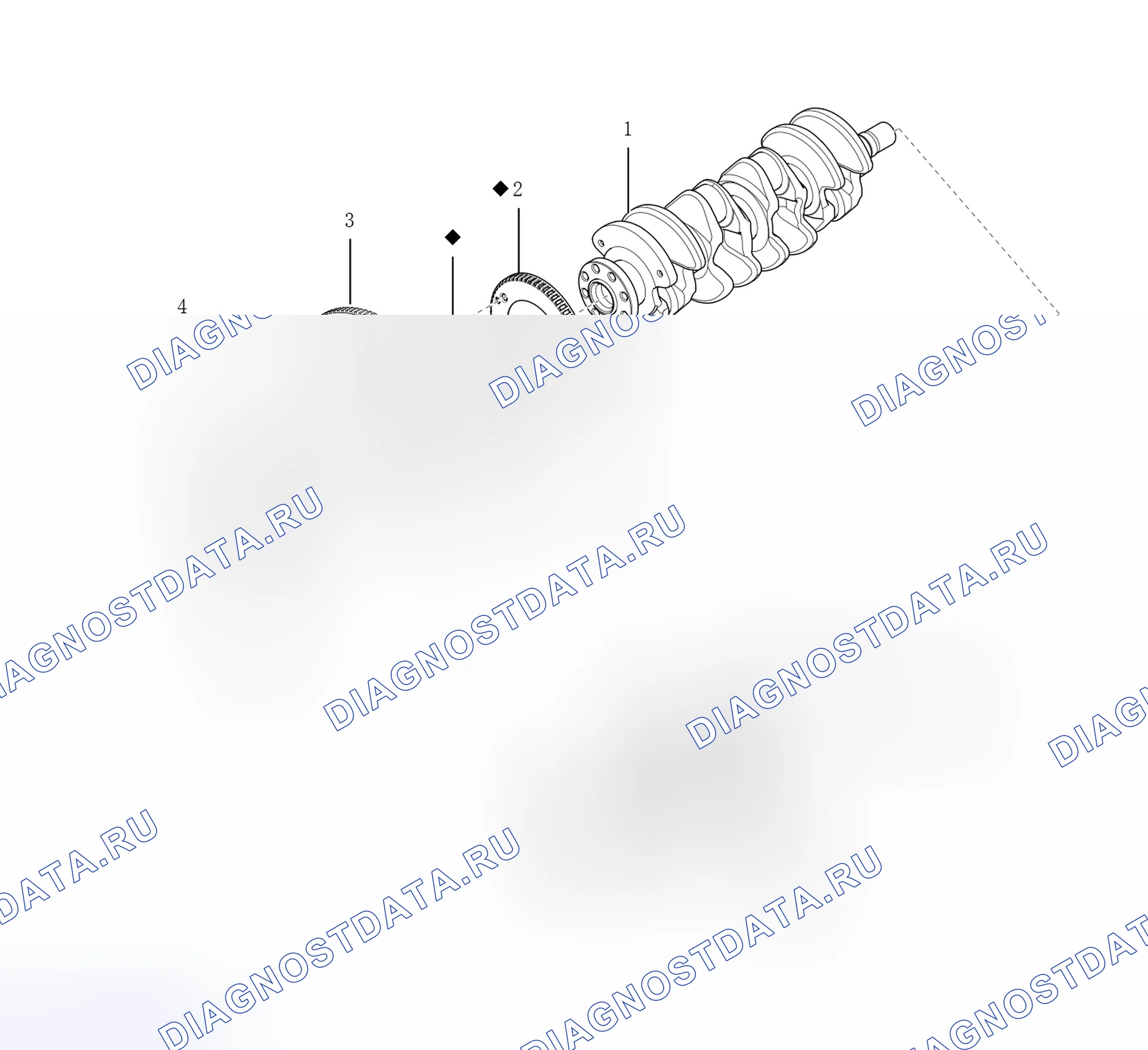 Схема расположения коленчатого вала — Great Wall Wingle-7. Great-Wall Wingle 7 I