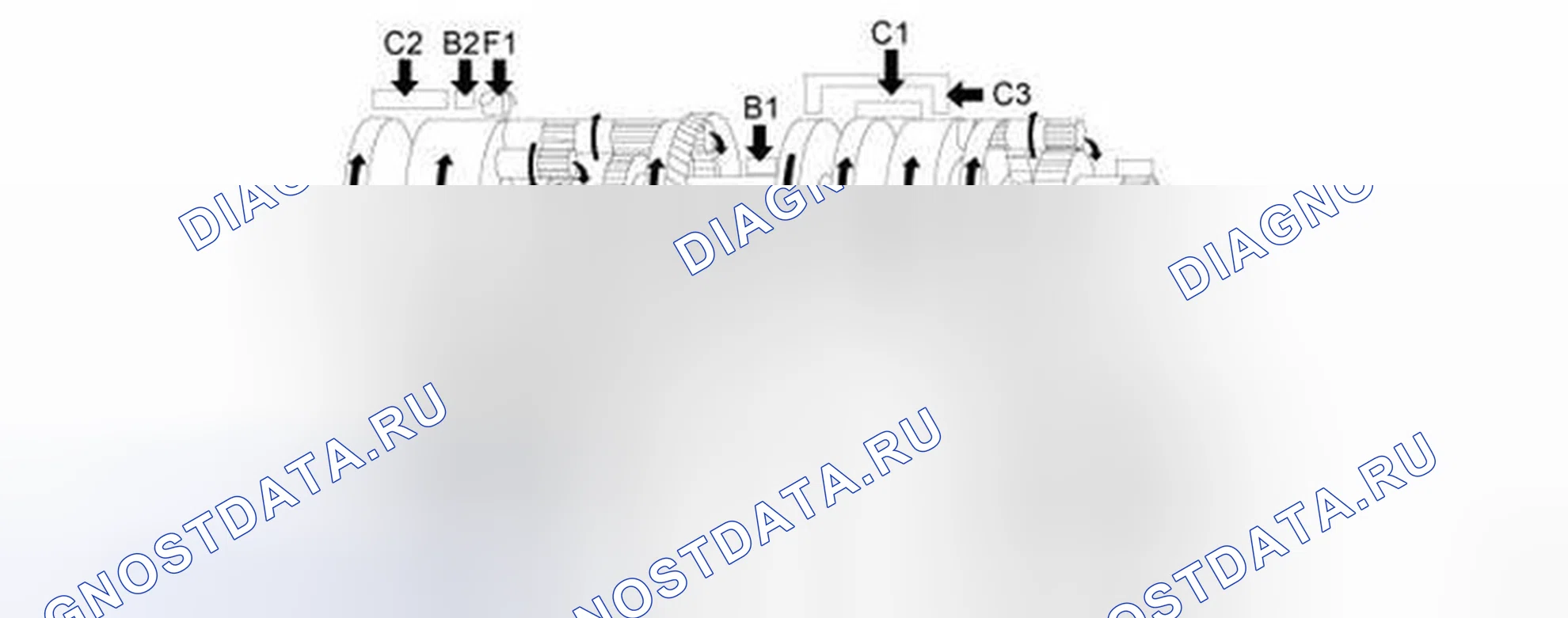 Рис. 77: ПОТОК МОЩНОСТИ ВТОРОЙ ПЕРЕДАЧИ. FIAT 500 II