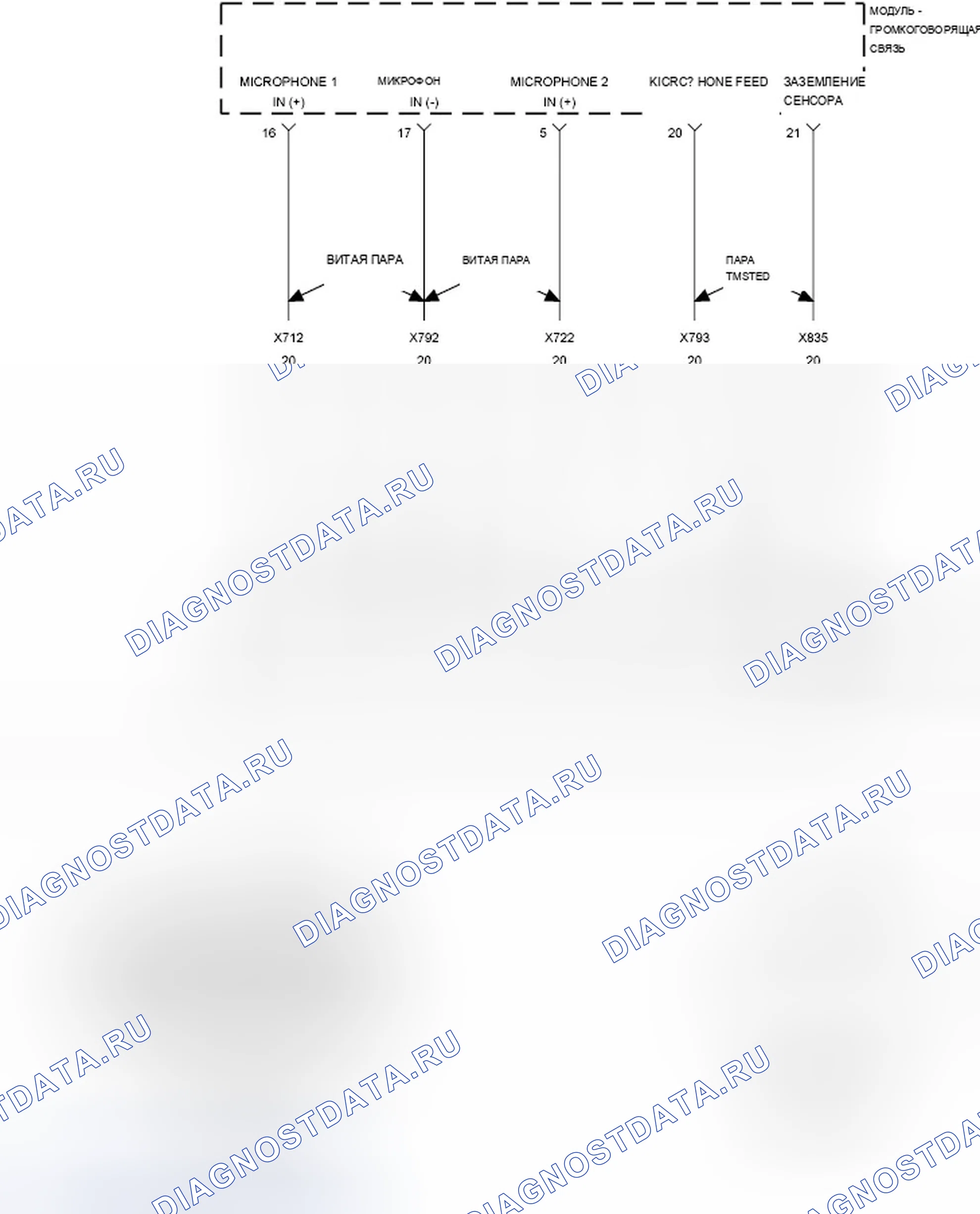 Рис. 152: НИЗКИЙ УРОВЕНЬ В ЦЕПИ B143B-MICROPHONE 1. Chrysler 200 I