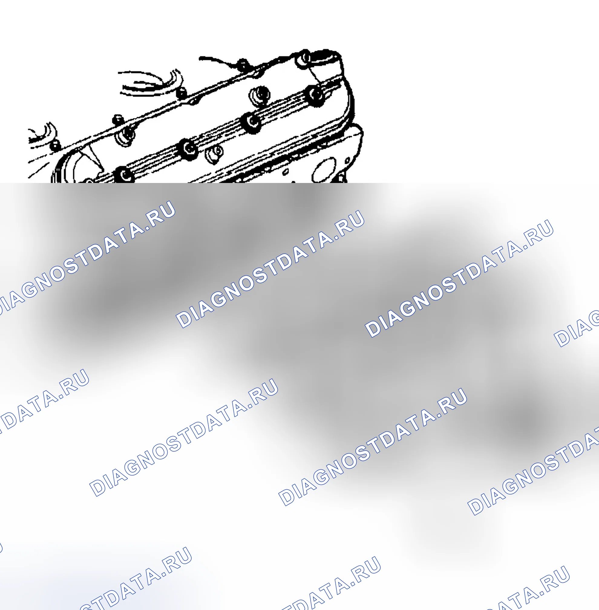 Рис. 538: Демонтаж выпускного коллектора - слева. Chevrolet Silverado 2500 