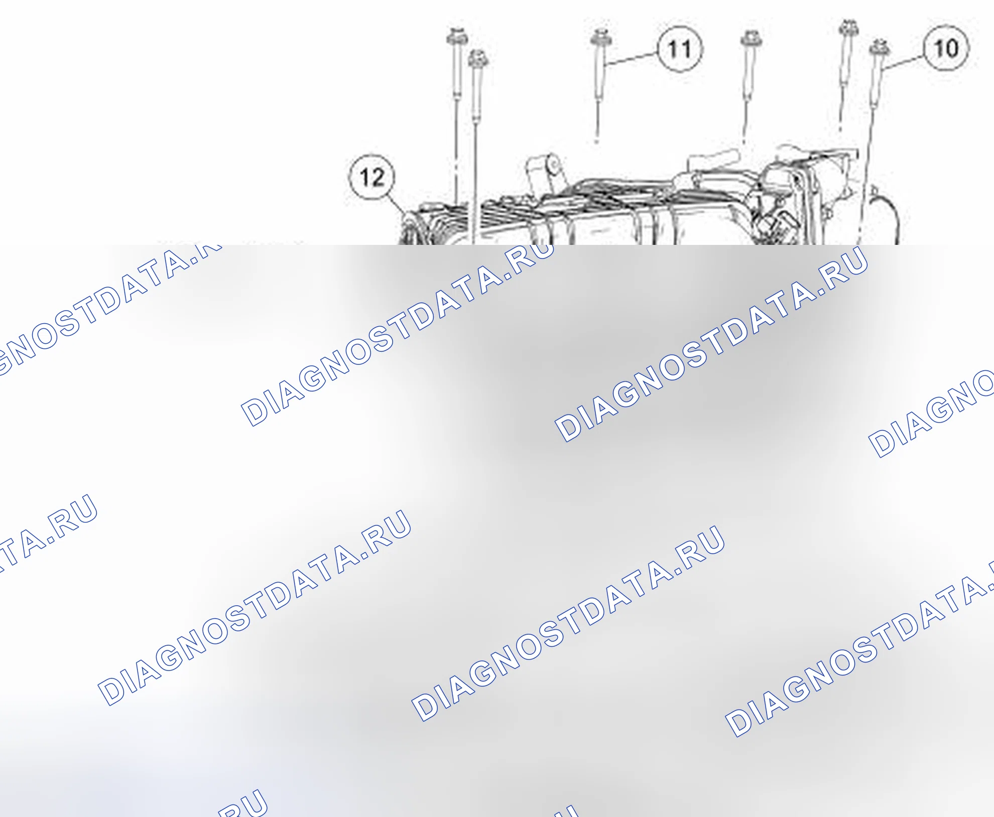 Рис. 362: Верхний впускной коллектор (вид 2 из 2). Hyundai Kona I рестайлинг