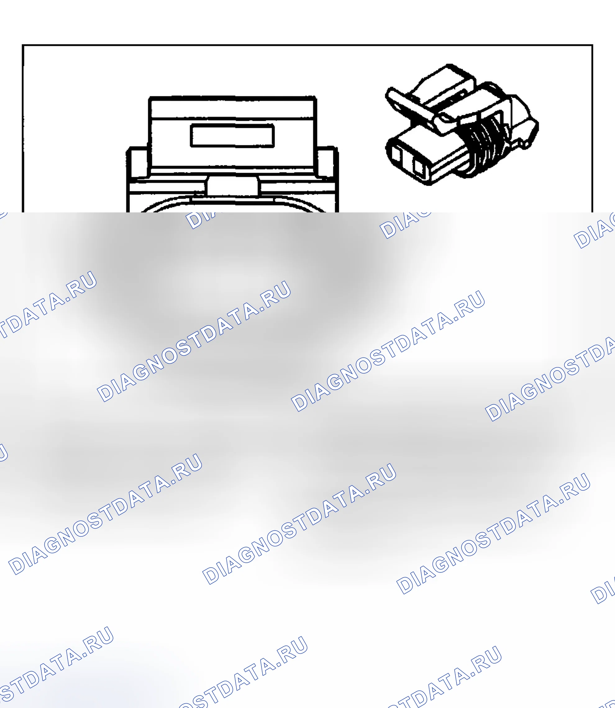 Рис. 3: Вид с торца разъема звуковые сигналы. Chevrolet Silverado 1500 HD 
