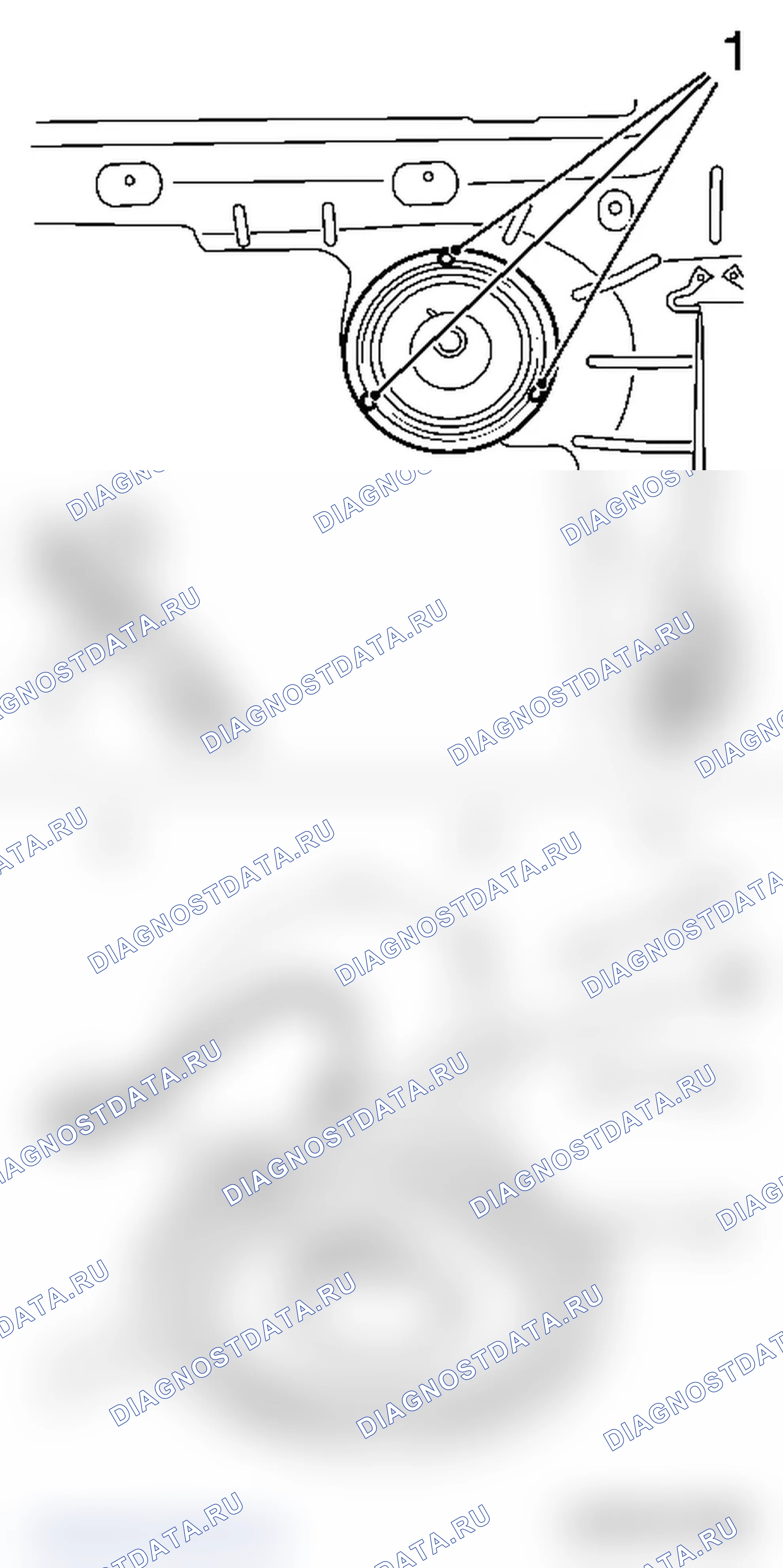 Задний динамик, замена широкополосного динамика L08. Opel Astra H
