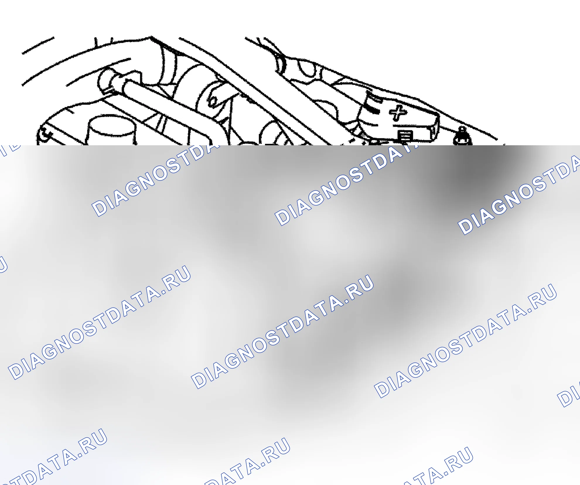 Рис. 243: Установка компонентов моторного отсека. Volvo S80 I