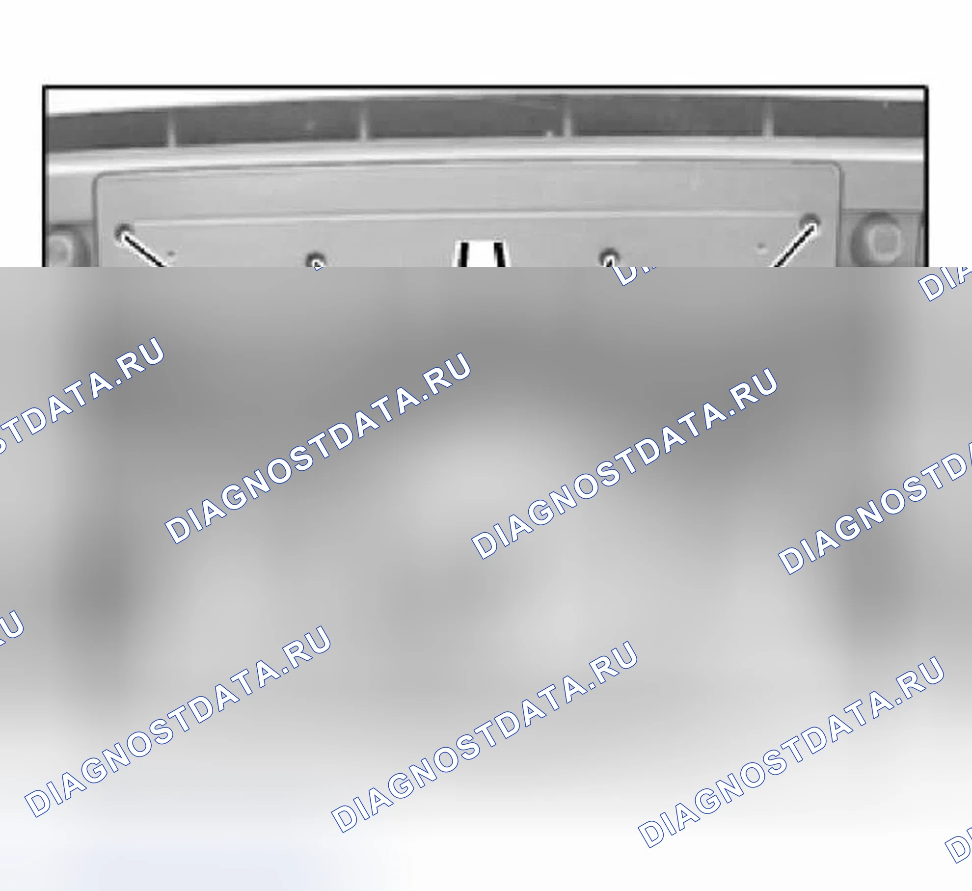 Рис. 603: 51 11 158 Замена опорной плиты для номерного знака. BMW X5 E53