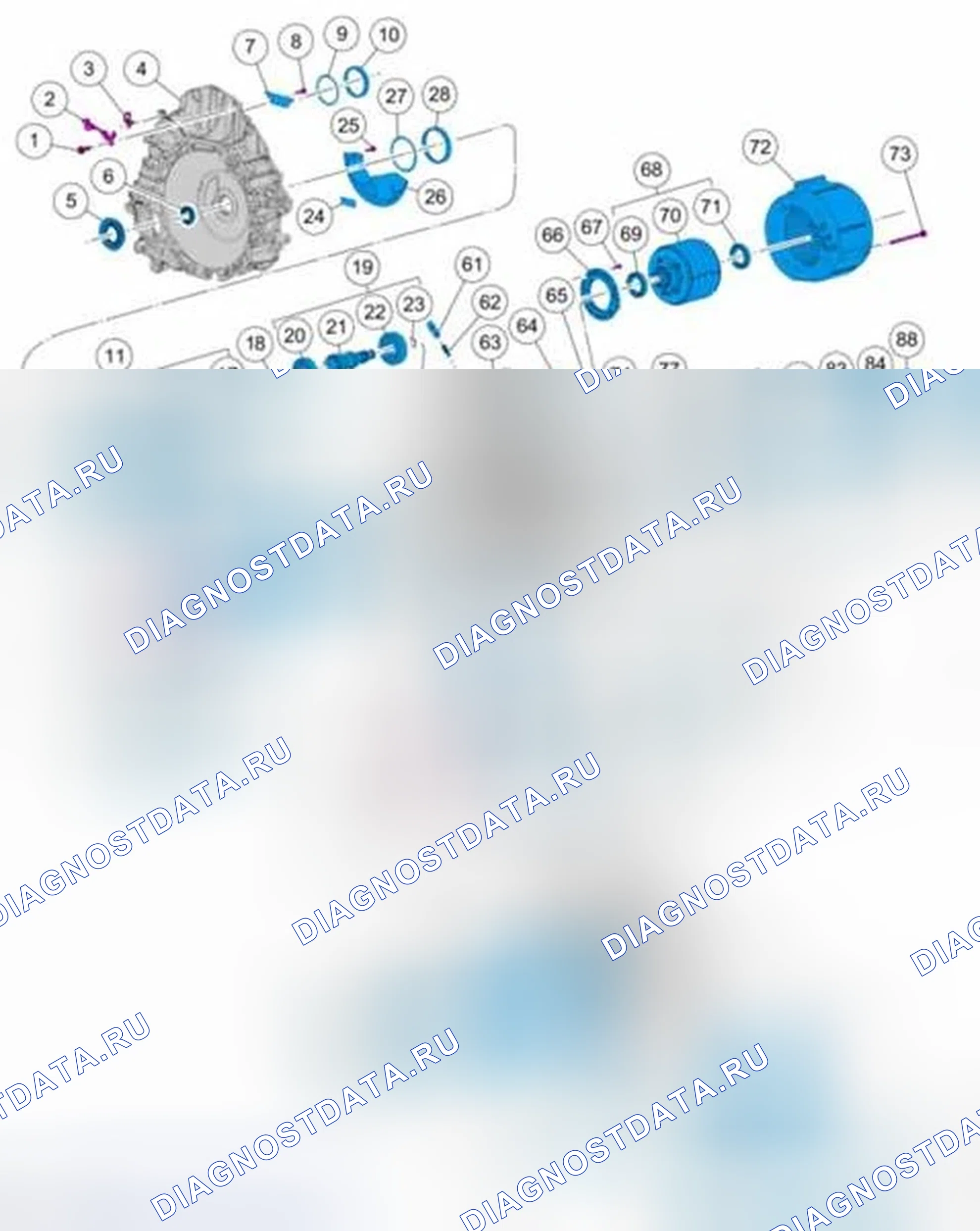 Рис. 35: Коробка передач HF35. Ford C-MAX II