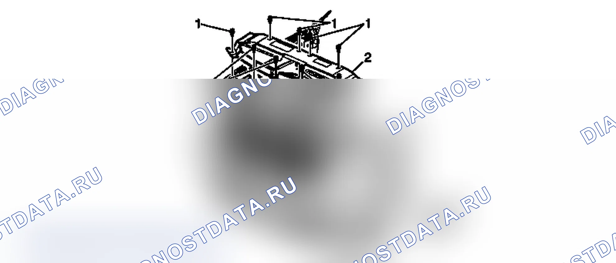 Рис. 18: Замена верхней перегородки и дефлектора радиатора (Cadillac). Chevrolet Tahoe III