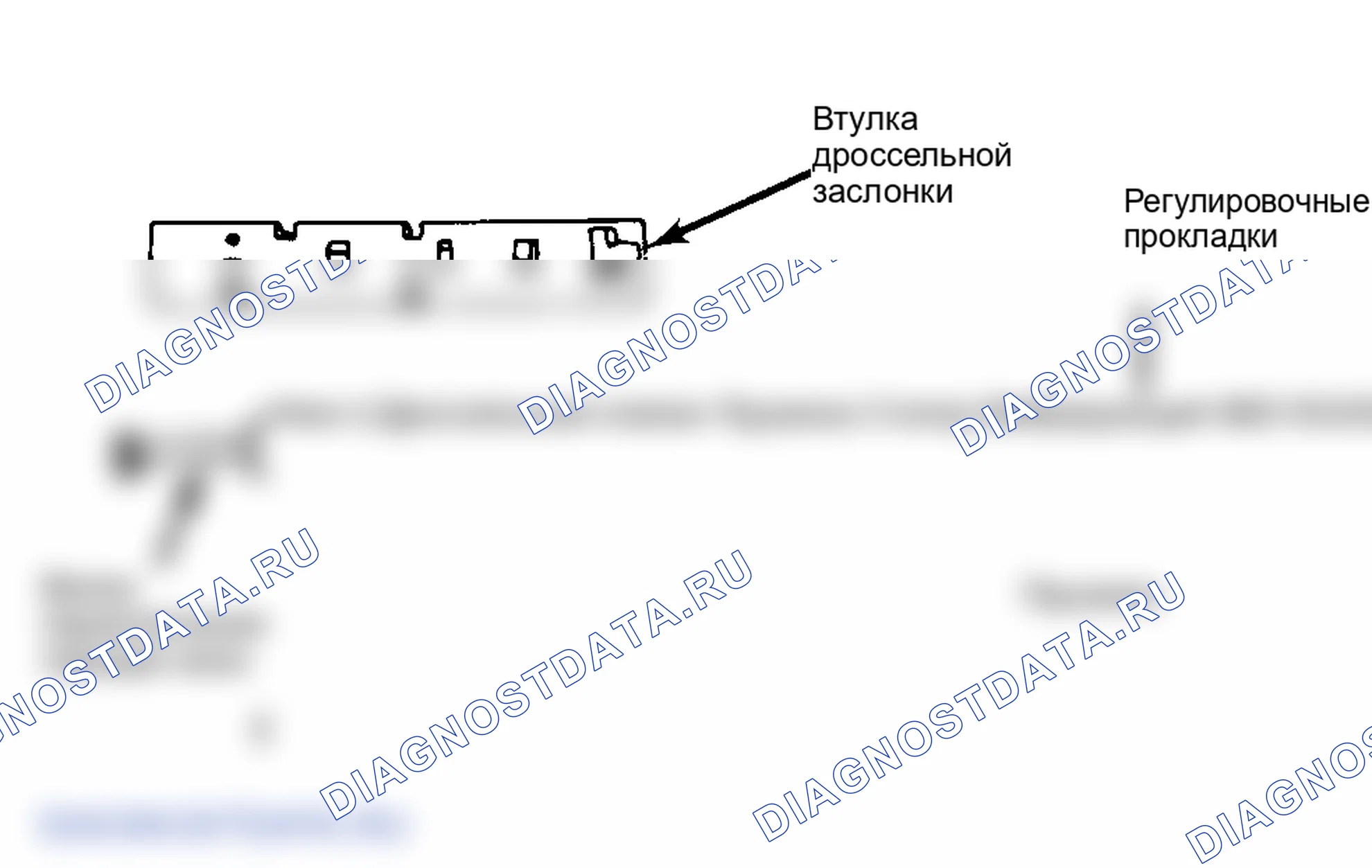 Рис. 13: Разобранный вид дроссельной заслонки. Toyota Tercel L20