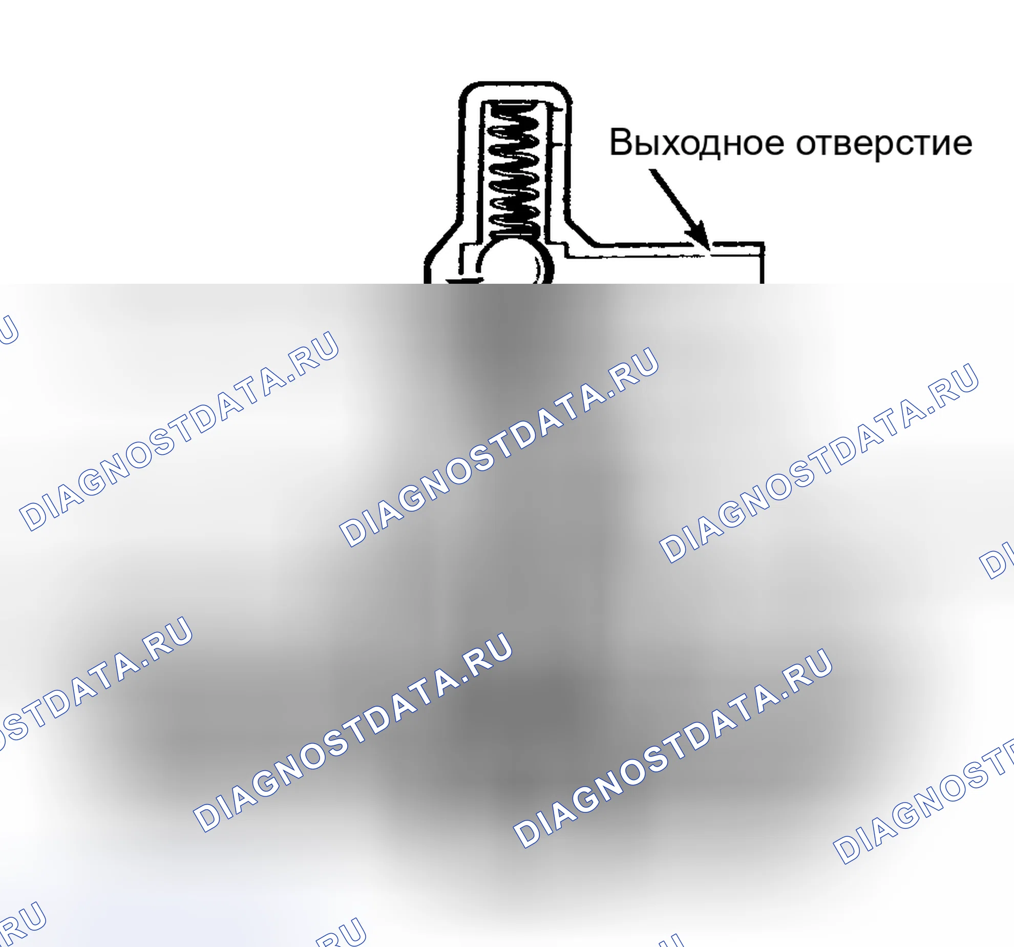 Рис. 39: Вид в разрезе двухпортового PVS PVS открывается при достижении двигателем рабочей температуры.. Ford Bronco III