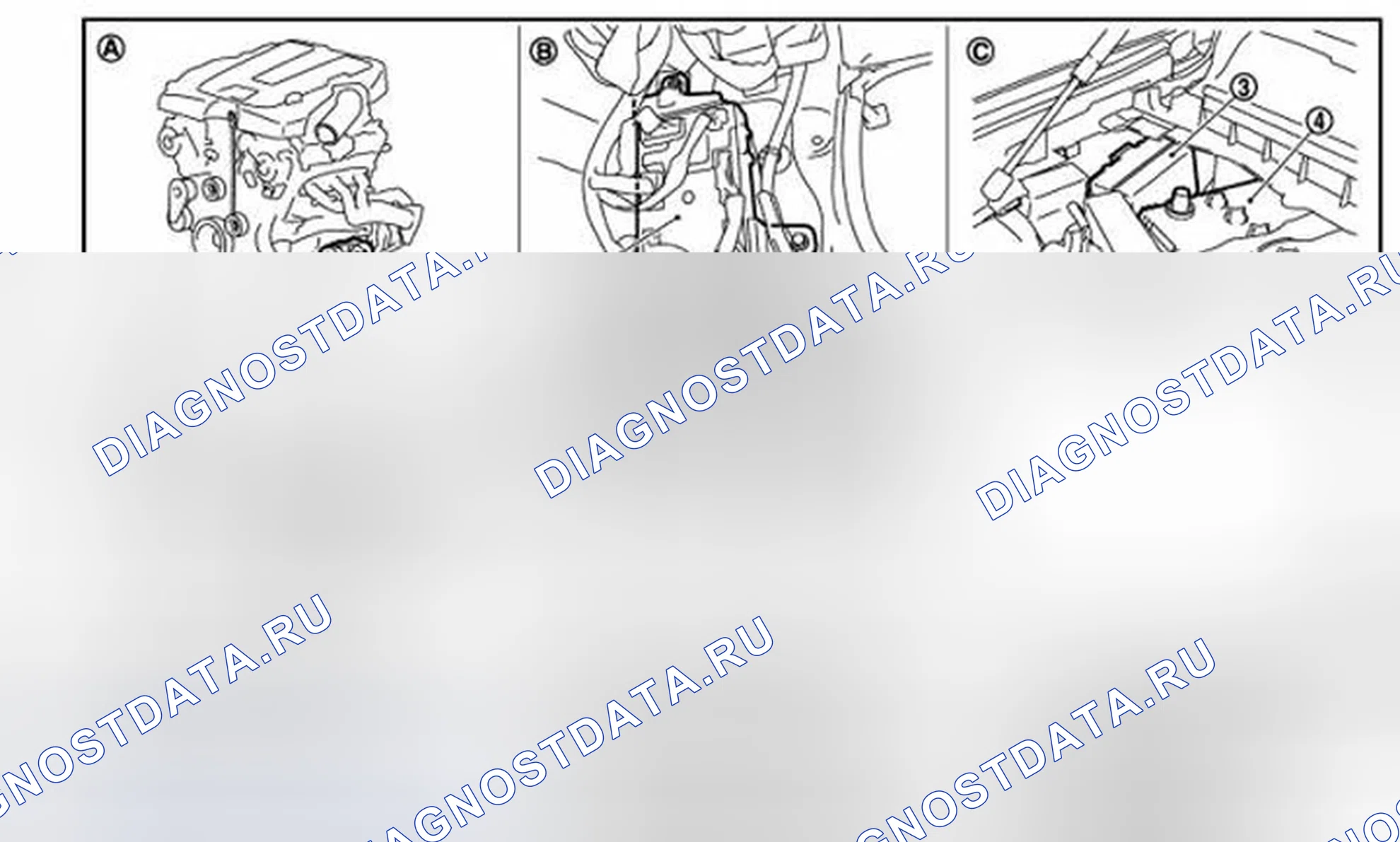 Рис. 15: Расположение компонентов. Infiniti G37 IV рестайлинг