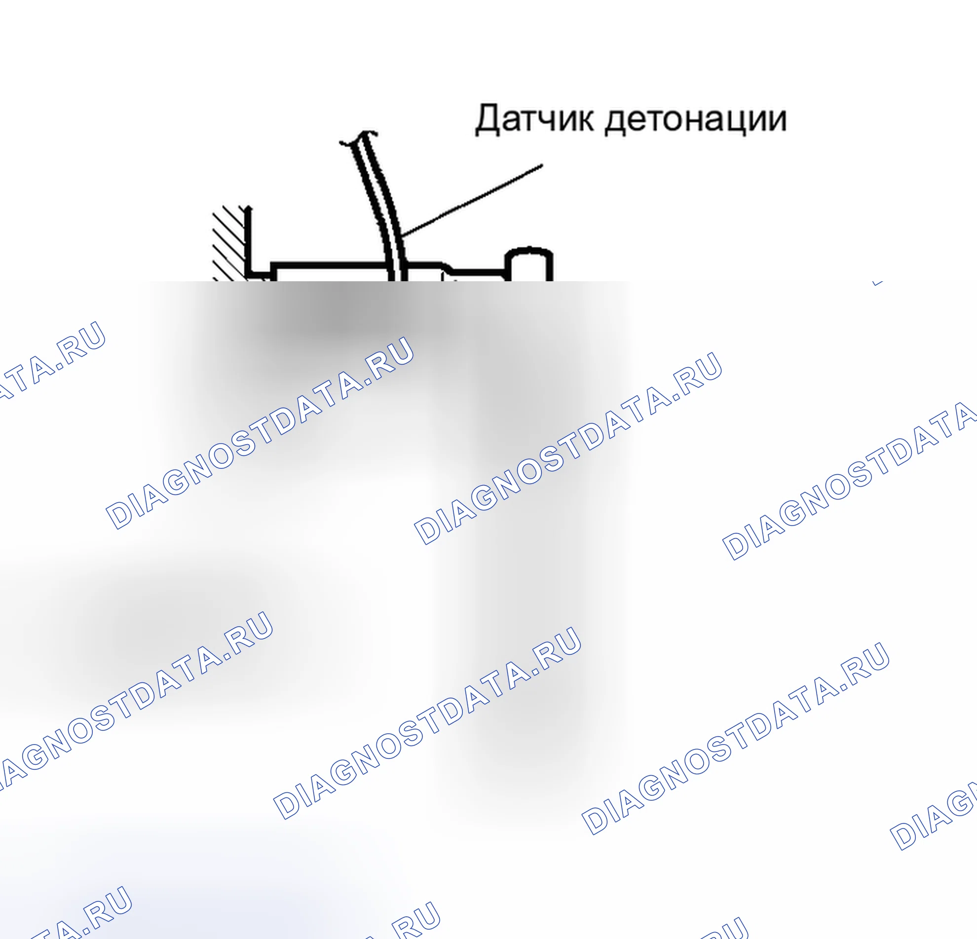 Рис. 3: < > ДЕМОНТАЖ ДАТЧИКА ДЕТОНАЦИИ. Mitsubishi Outlander I