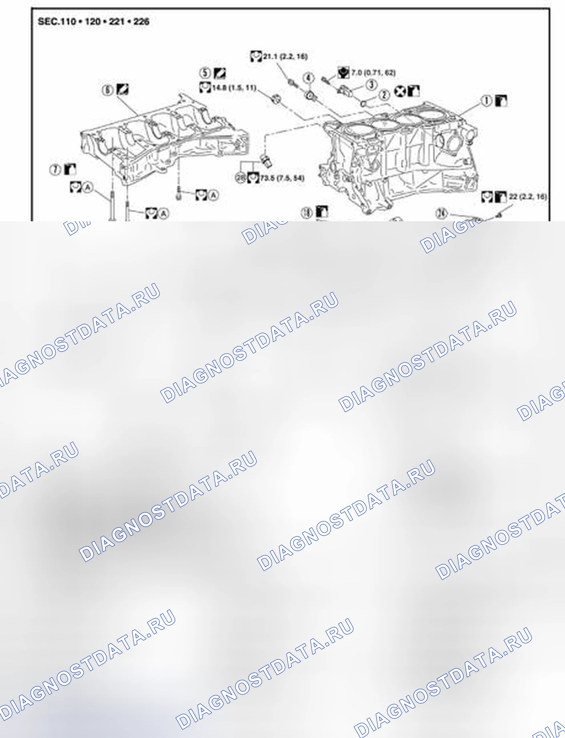 Рис. 299: Разборка и сборка. Nissan Sentra B16 рестайлинг