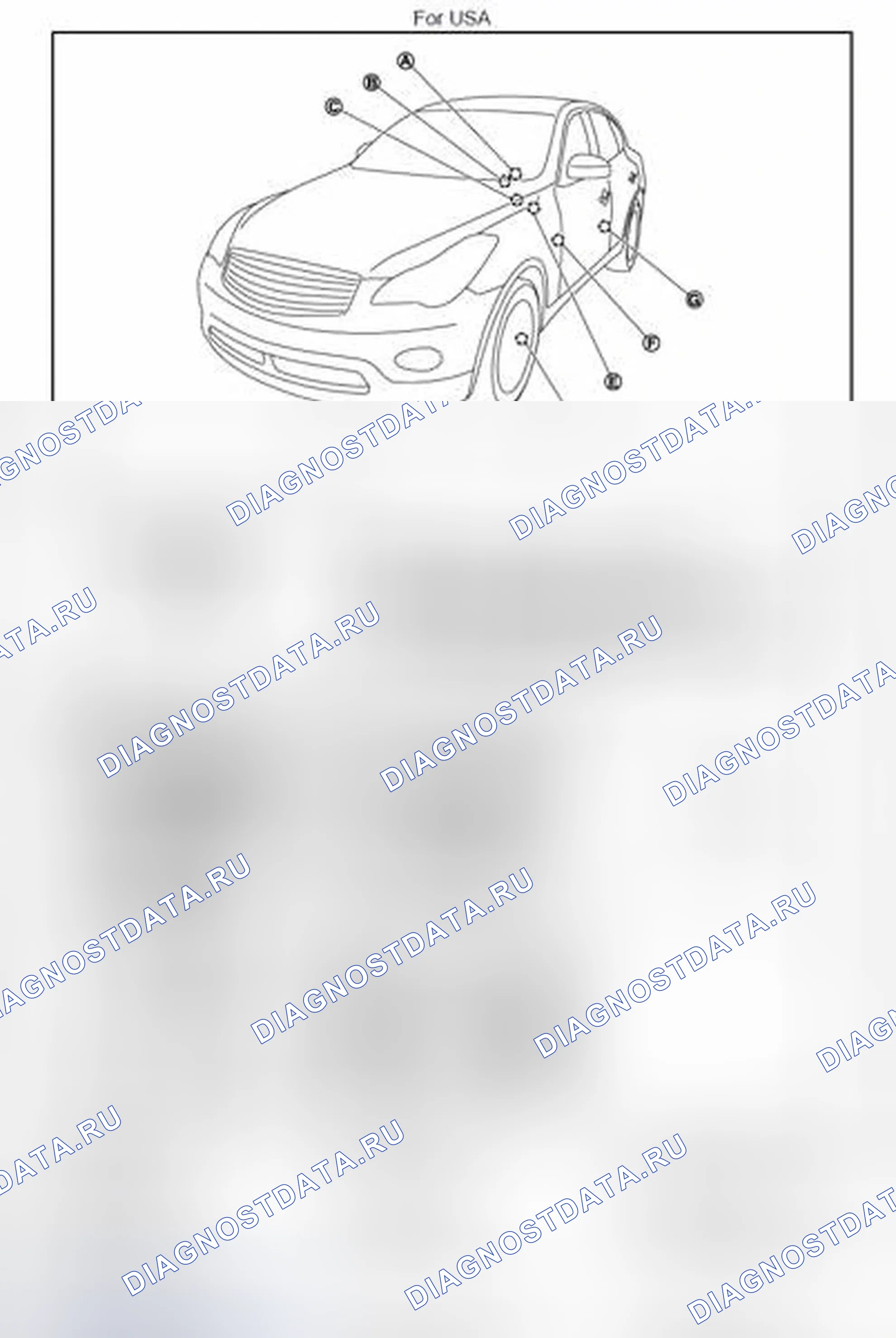 Рис. 3: Расположение компонентов. Infiniti EX35 I