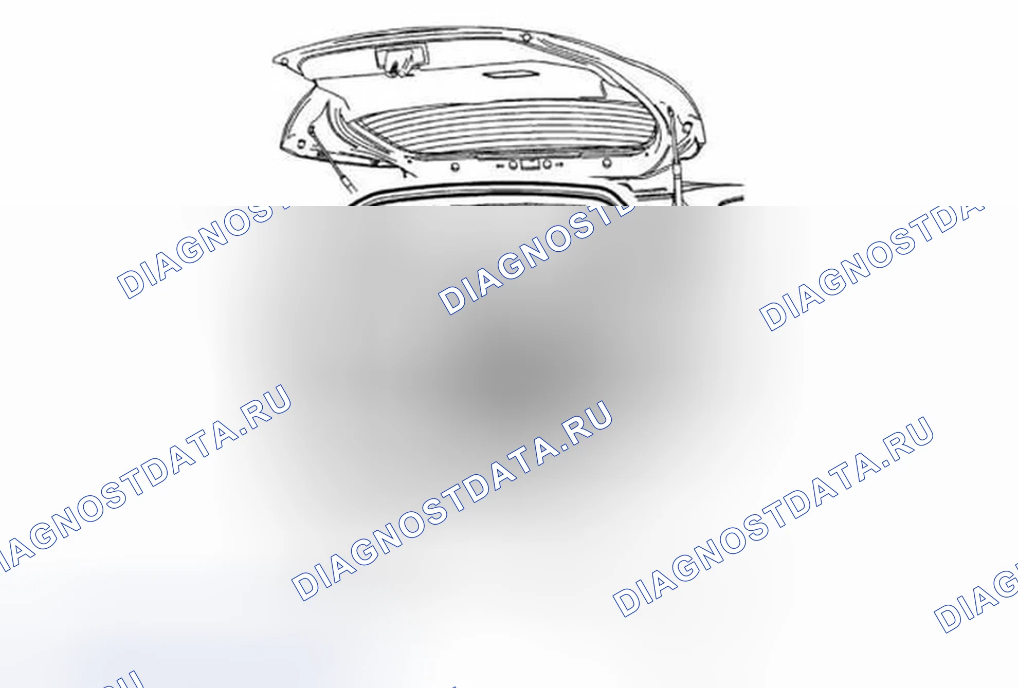 Рис. 58: Замена Weatherstrip дверь багажника. Chevrolet Sonic I