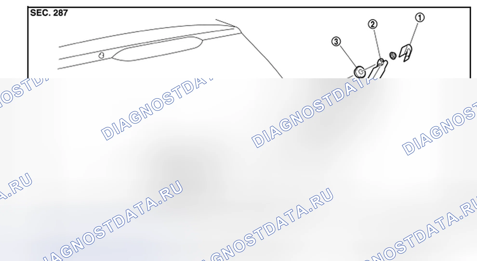 Рис. 17: Разнесенный вид. Nissan Rogue I рестайлинг