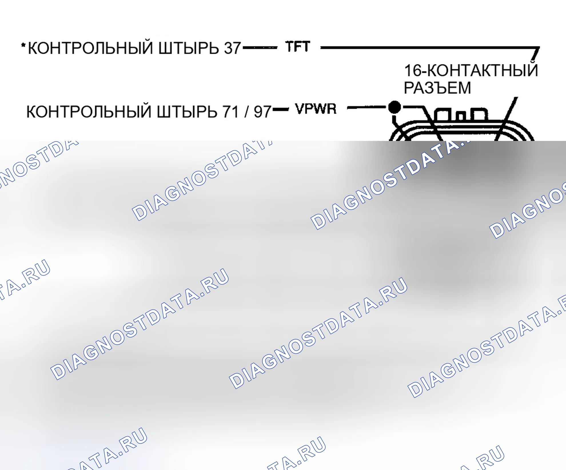 Рис. 103: Определение 16-контактного кабеля передачи. Ford Cab & Chassis F350 
