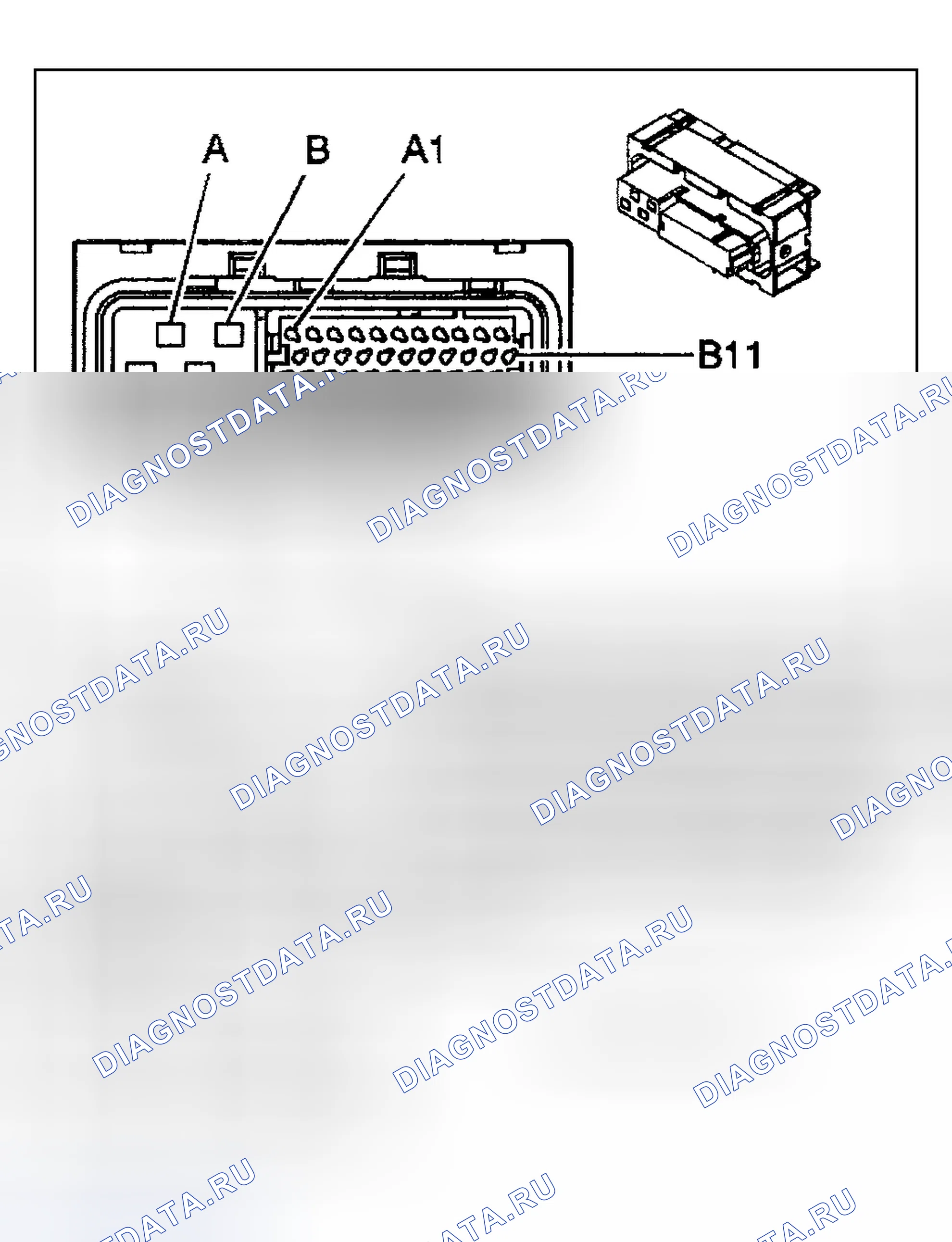 Рис. 41: Виды с торца соединителя ABS. Chevrolet Impala VIII