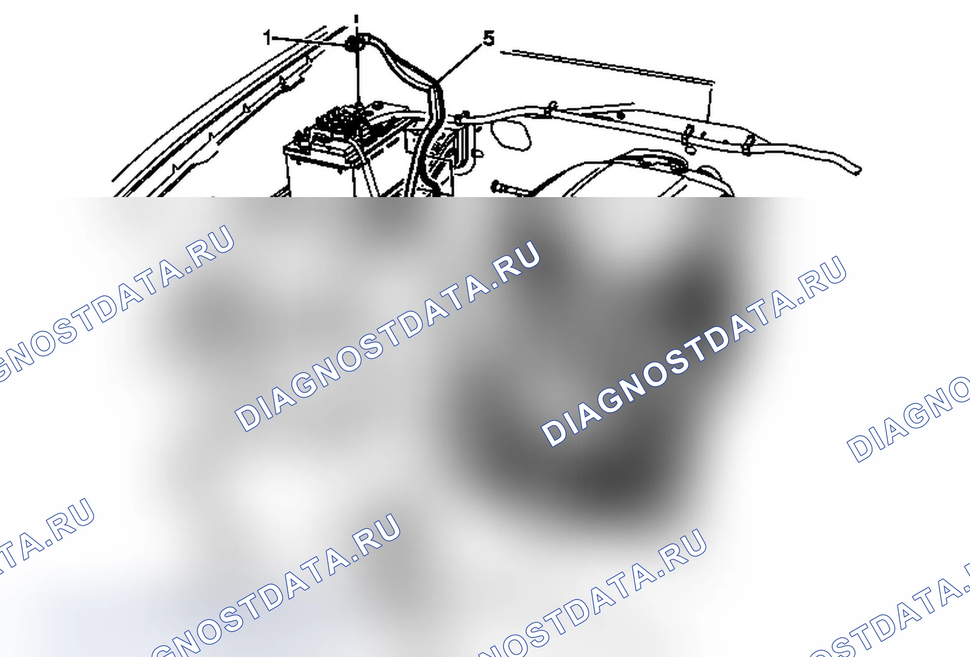 Рис. 5: Замена отрицательного кабеля батареи (V8). GMC Sierra 2500 HD 